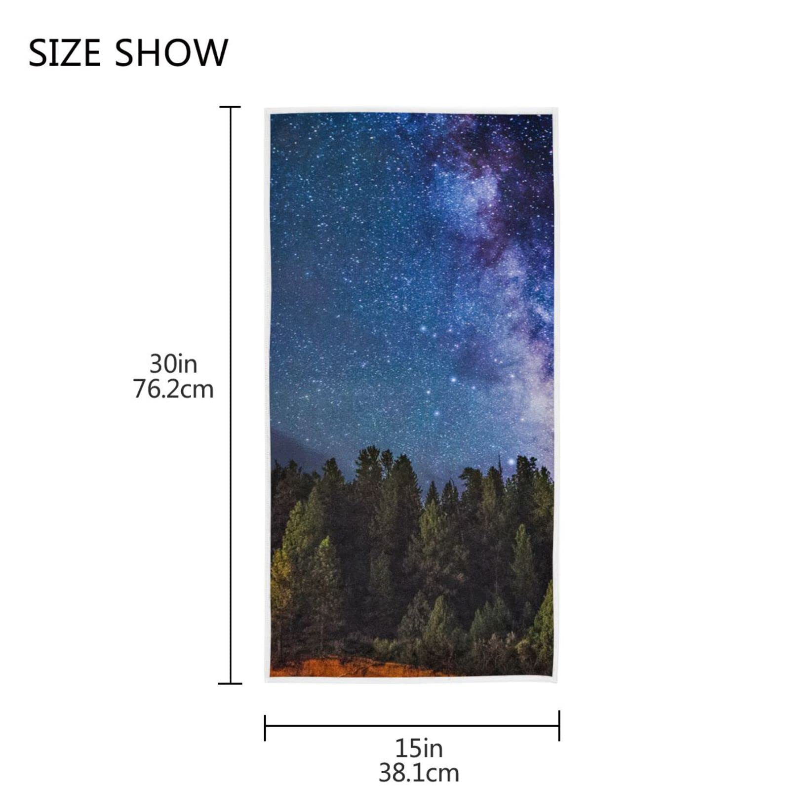 Premium Microfiber Hand Towel - Super Absorbent & Quick Dry, 15x30 Inches, Soft Bath Towel for Bathroom, Hotel, Gym & Spa - Galaxy Design for Stylish Home Decor & Travel Essentials