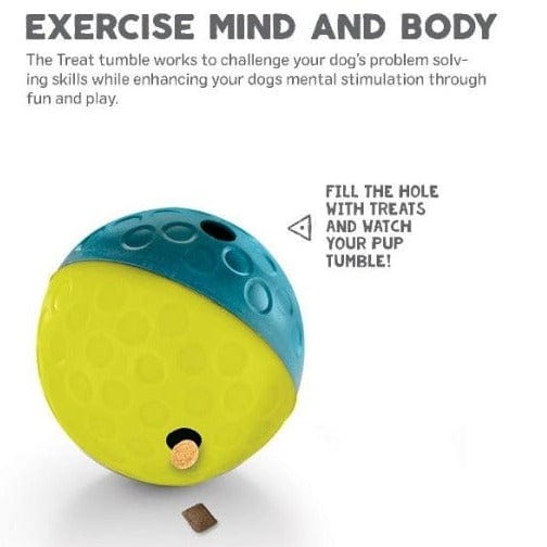 Outward Hound Treat Tumble Interactive Dog Toy - Fun Puzzle Feeder for Small & Large Dogs - Mental Stimulation & Slow Feeding - Perfect for Indoor Play & Training Sessions