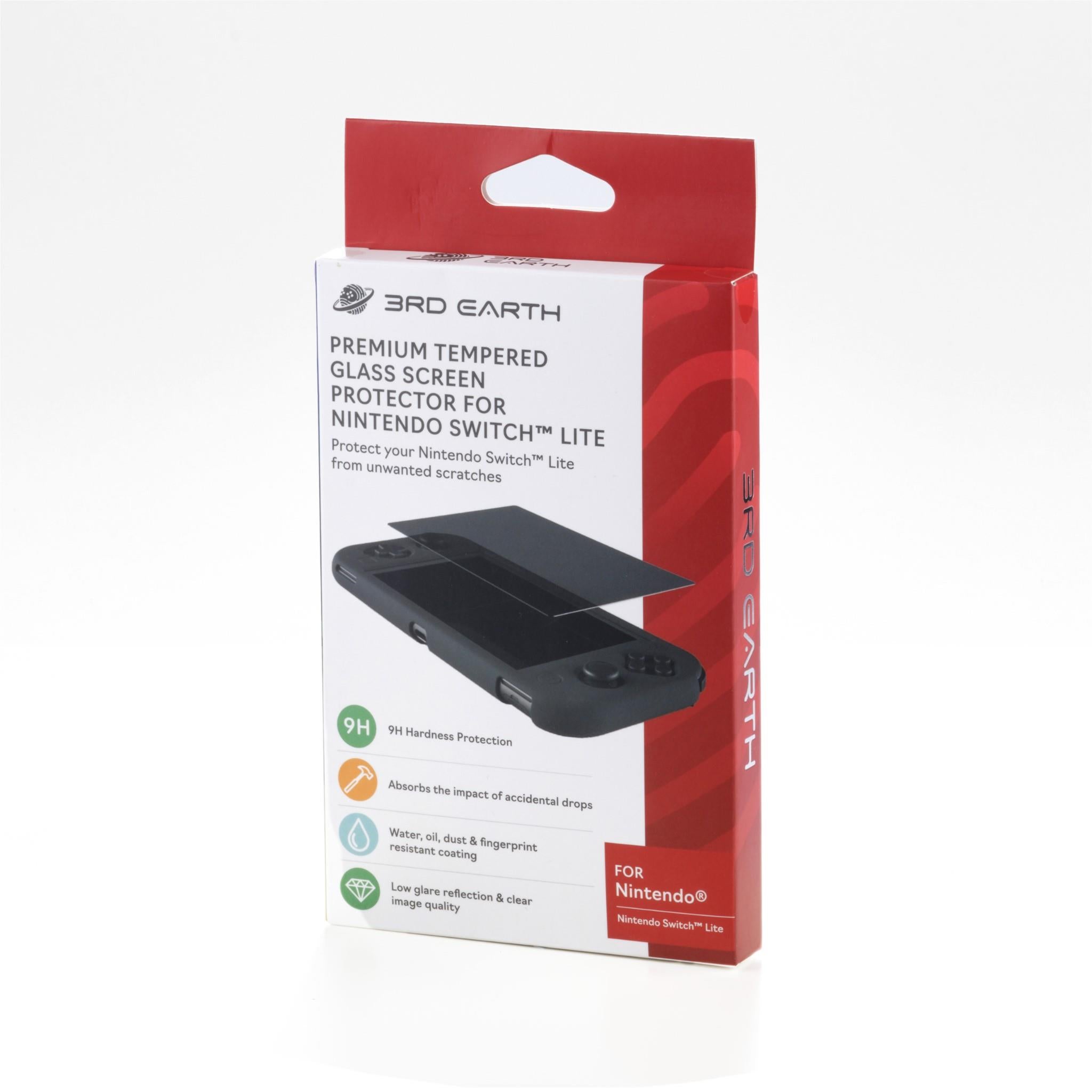 3rd Earth Premium 9H Tempered Glass Screen Protector for Nintendo Switch™ Lite - HD Clear, Anti-Scratch, Bubble-Free - Perfect for Gaming Protection & Travel Use