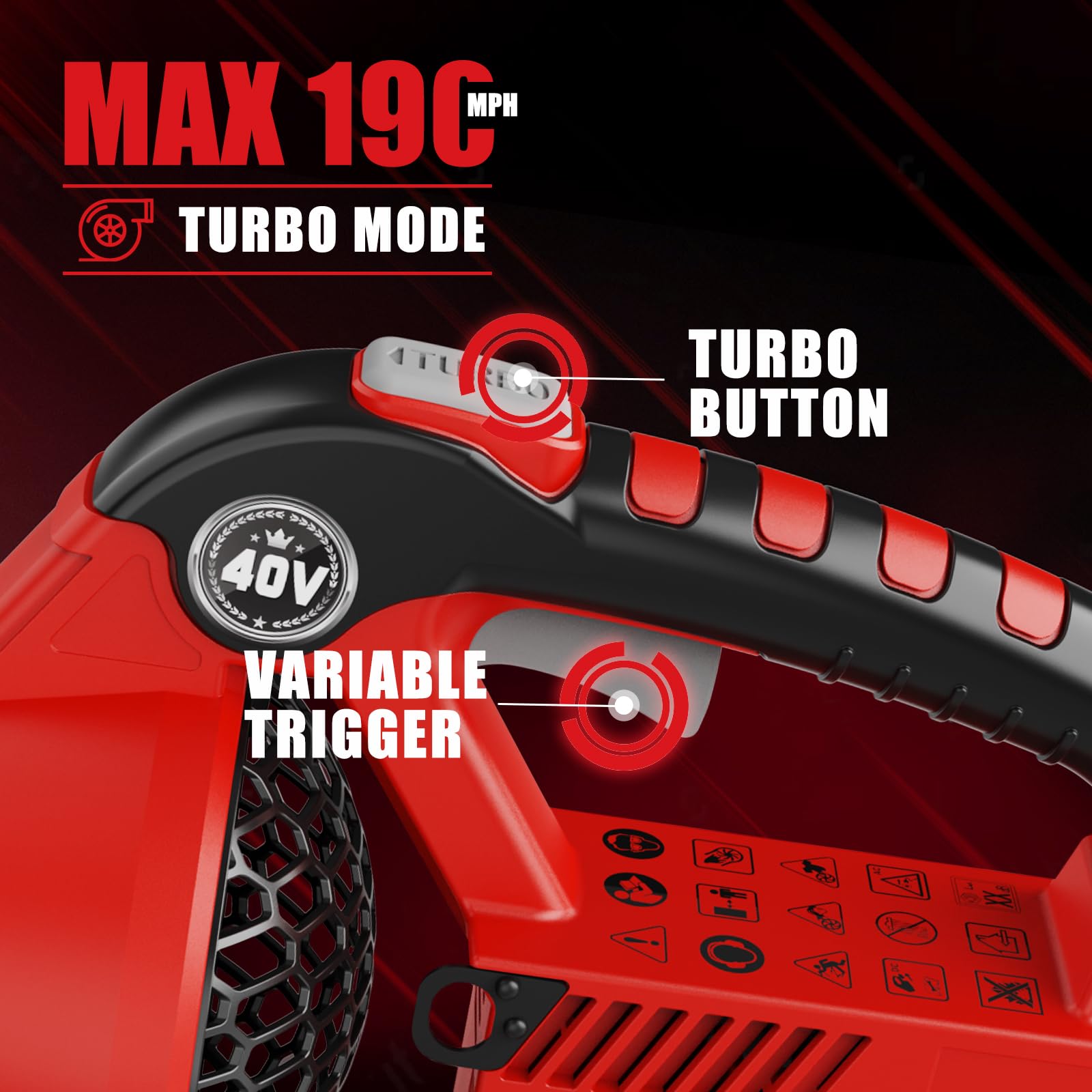 Somorei 40V 650 CFM Brushless Cordless Leaf Blower with 5.0Ah Battery & Charger - Powerful Battery-Powered Lawn Blower for Yard, Garden, Patio, Driveway & Outdoor Cleaning
