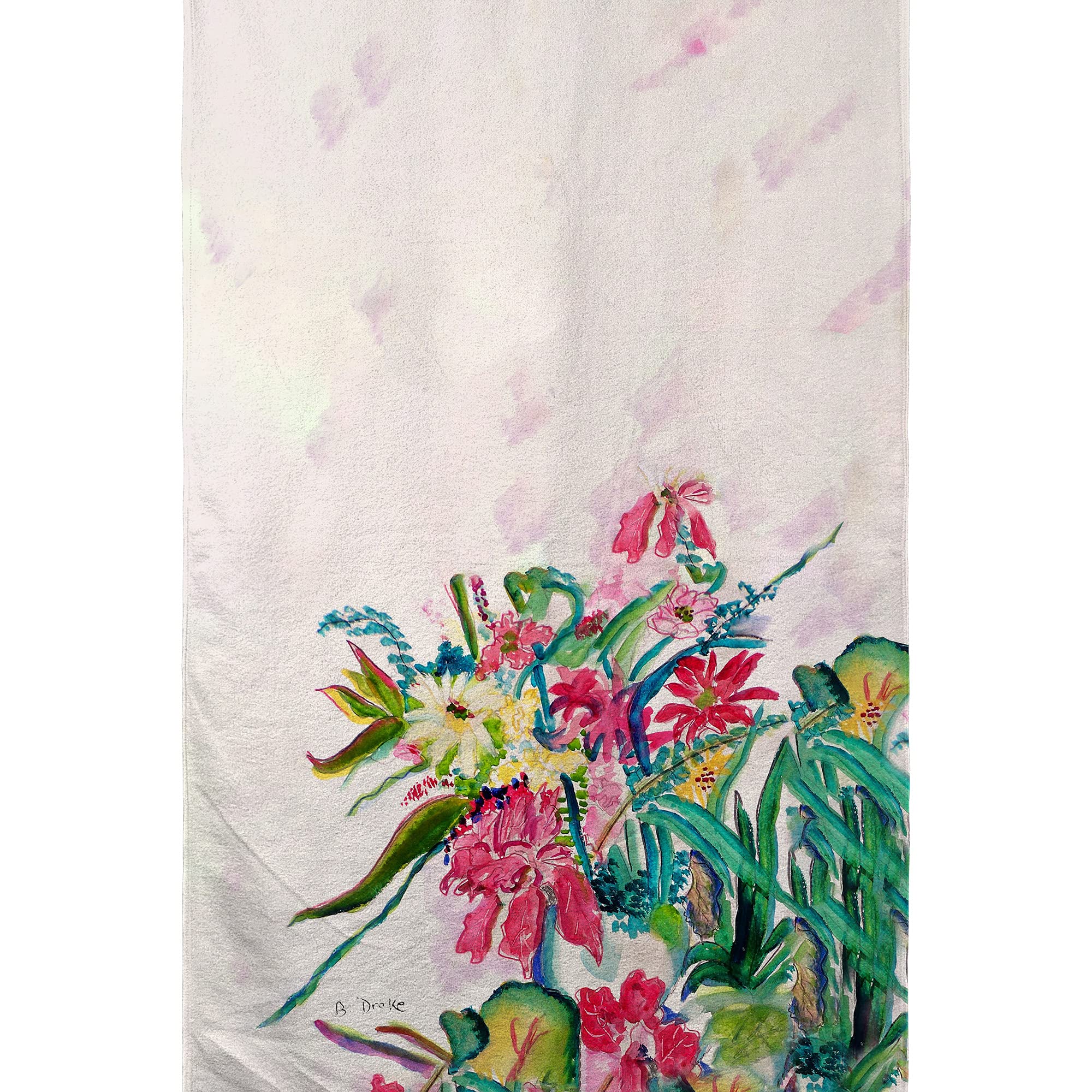 Betsy Drake Multi Floral Beach Towel - Large Soft Quick Dry Sand Towel for Pool, Beach, Yoga & Outdoor Activities | Summer Vacation Essential