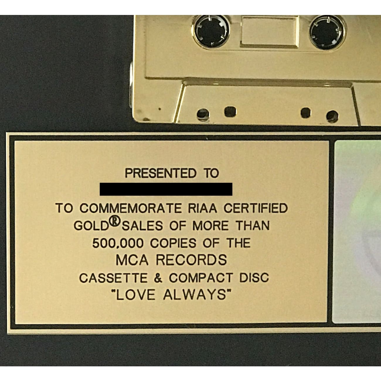 K-Ci & Jojo Love Always RIAA Certified Gold Album Award - Perfect for Music Collectors and R&B Fans