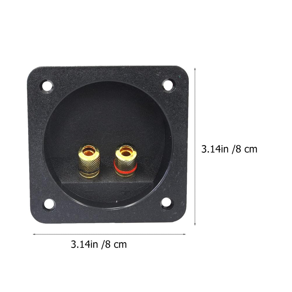 2Pcs ABS Speaker Terminal Box - Subwoofer & Speaker Junction Cup with Screw Connectors for Secure Cable Connection - Perfect for Home Theater, Car Audio & DIY Speaker Projects