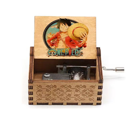 Hand-Cranked Wooden Music Box - Zelda & One Piece Themed - Perfect for Gifts, Collectibles, and Home Decor