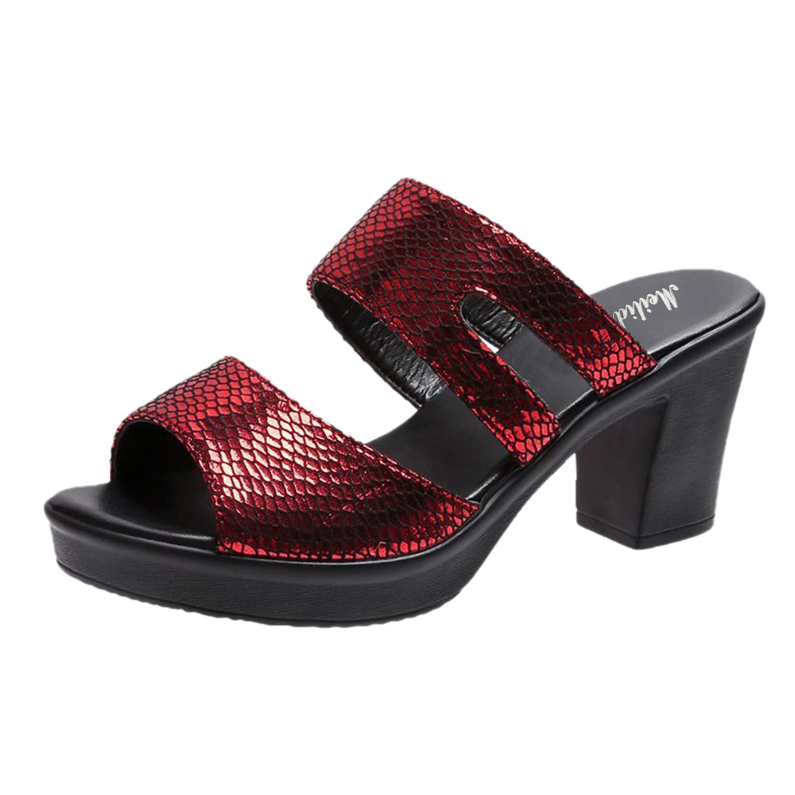 Women's Comfortable Wedge Sandals - Peep Toe Beach Platform Slides for Summer | Casual Outfits, Vacations & Outdoor Activities