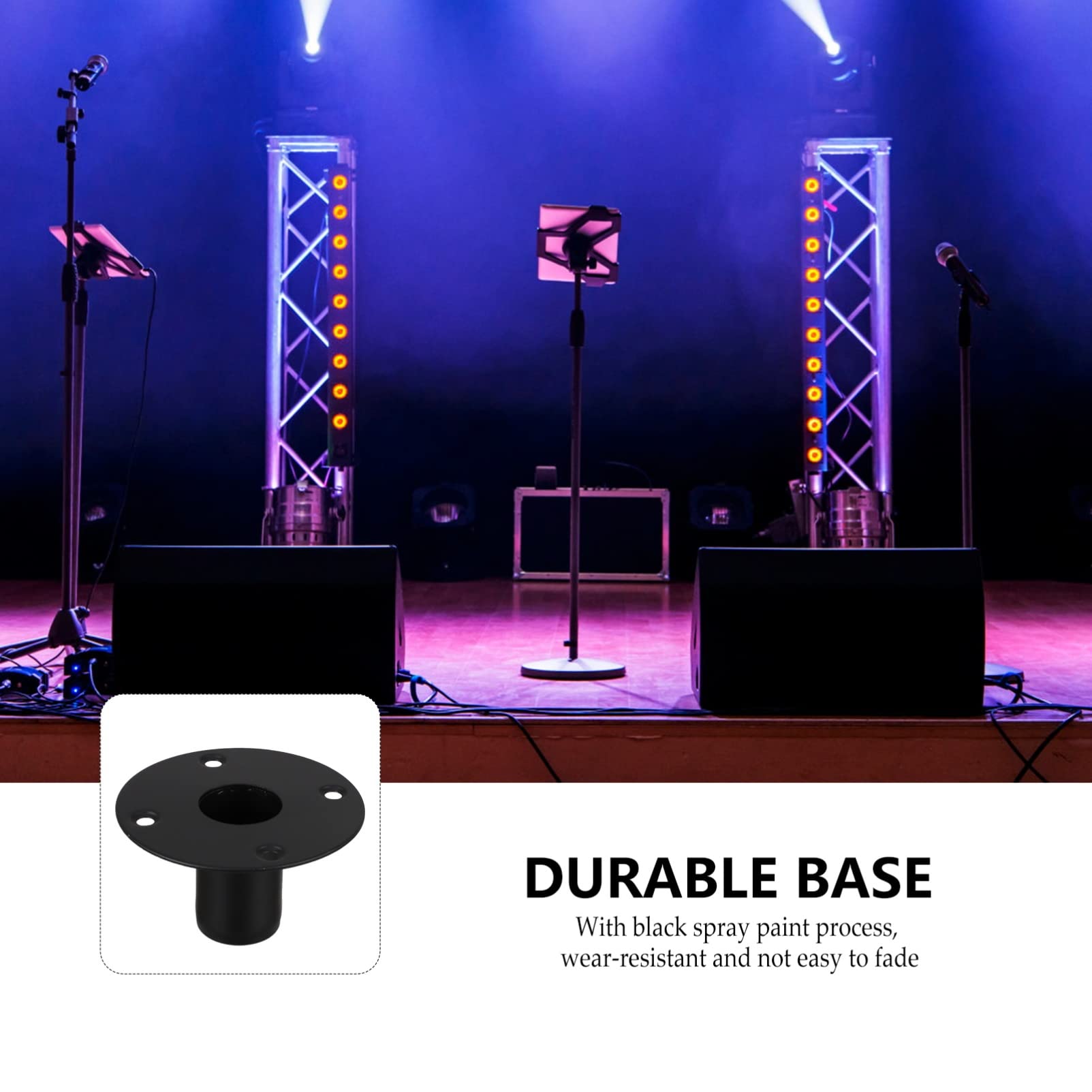 Healifty 108mm x 60mm Speaker Stand - Top Hat Cabinet Pole Mount for Studio, Party & Performance | Perfect for DJ Equipment, PA Systems & Live Events
