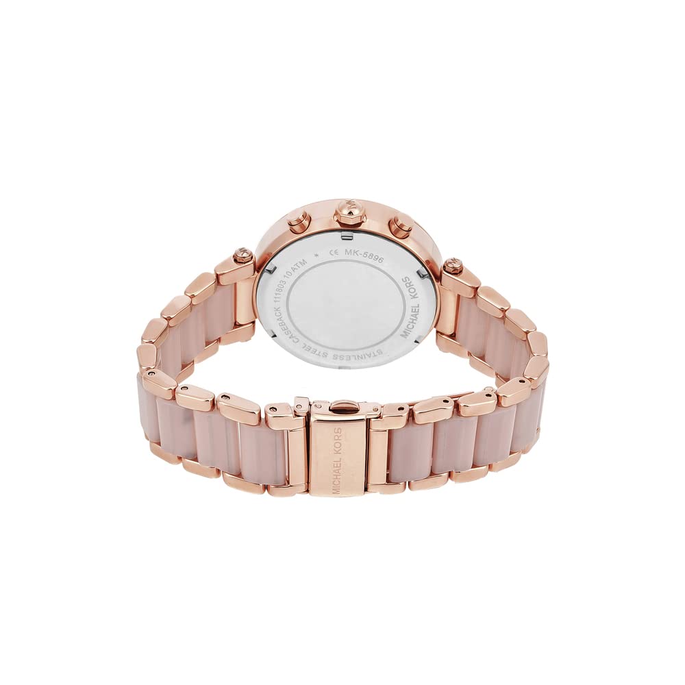 Michael Kors Parker Women's Watch - Stainless Steel & Pavé Crystal Watch with Interchangeable Bands (Steel/Leather/Silicone) | Elegant Dress Watch for Work, Parties & Everyday Wear