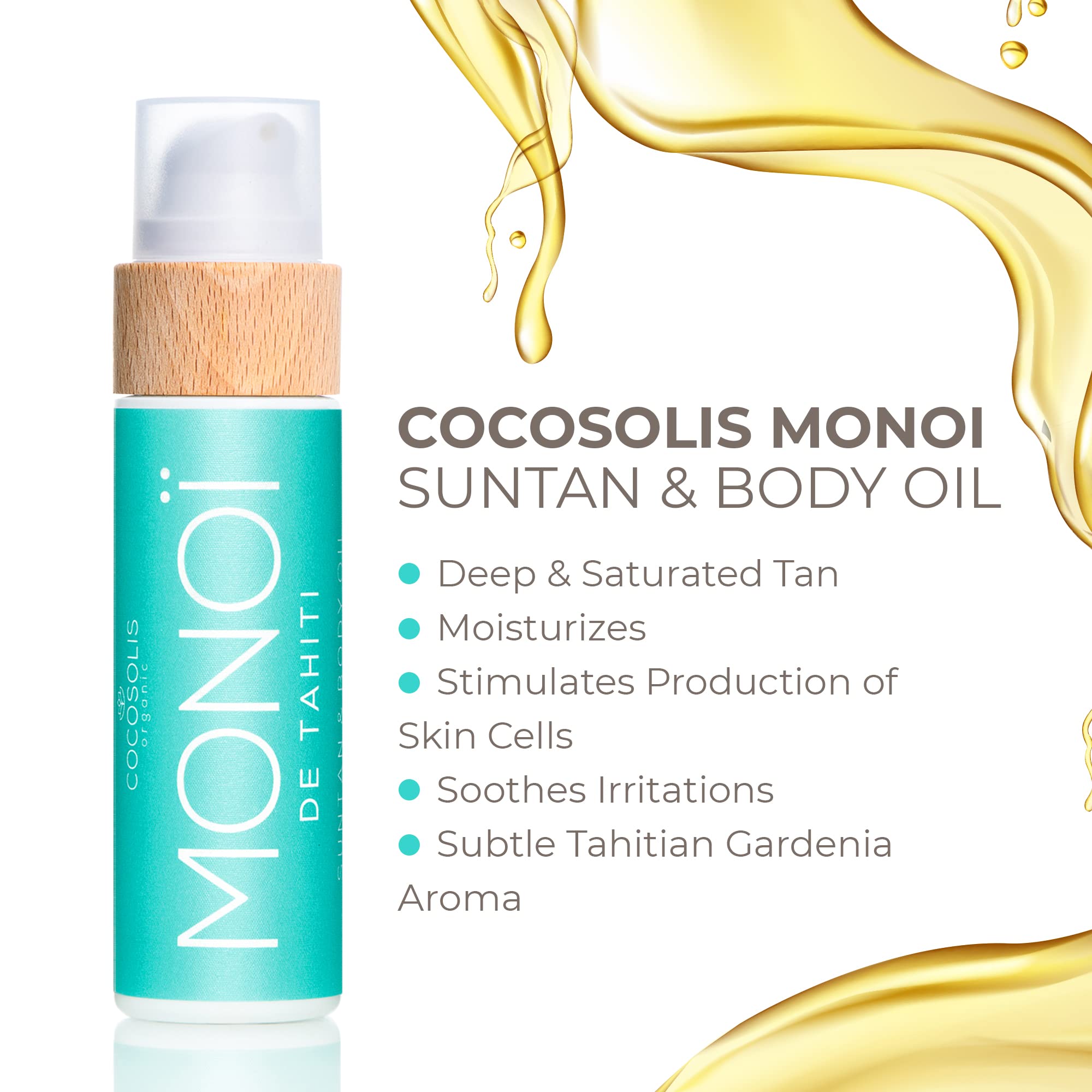 COCOSOLIS Bio Body Oil Bundle – Organic MONOI Tanning Oil & COOL After Sun Oil for Healthy, Long-Lasting Tan & Skin Recovery | Perfect for Beach, Pool & Summer Vacations