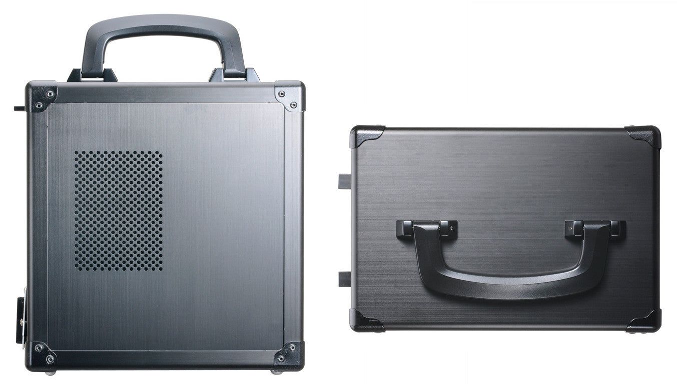 Lian Li PC TU100B Black Mini ITX Briefcase Style Computer Case - Compact Gaming PC Build for Travel & LAN Parties