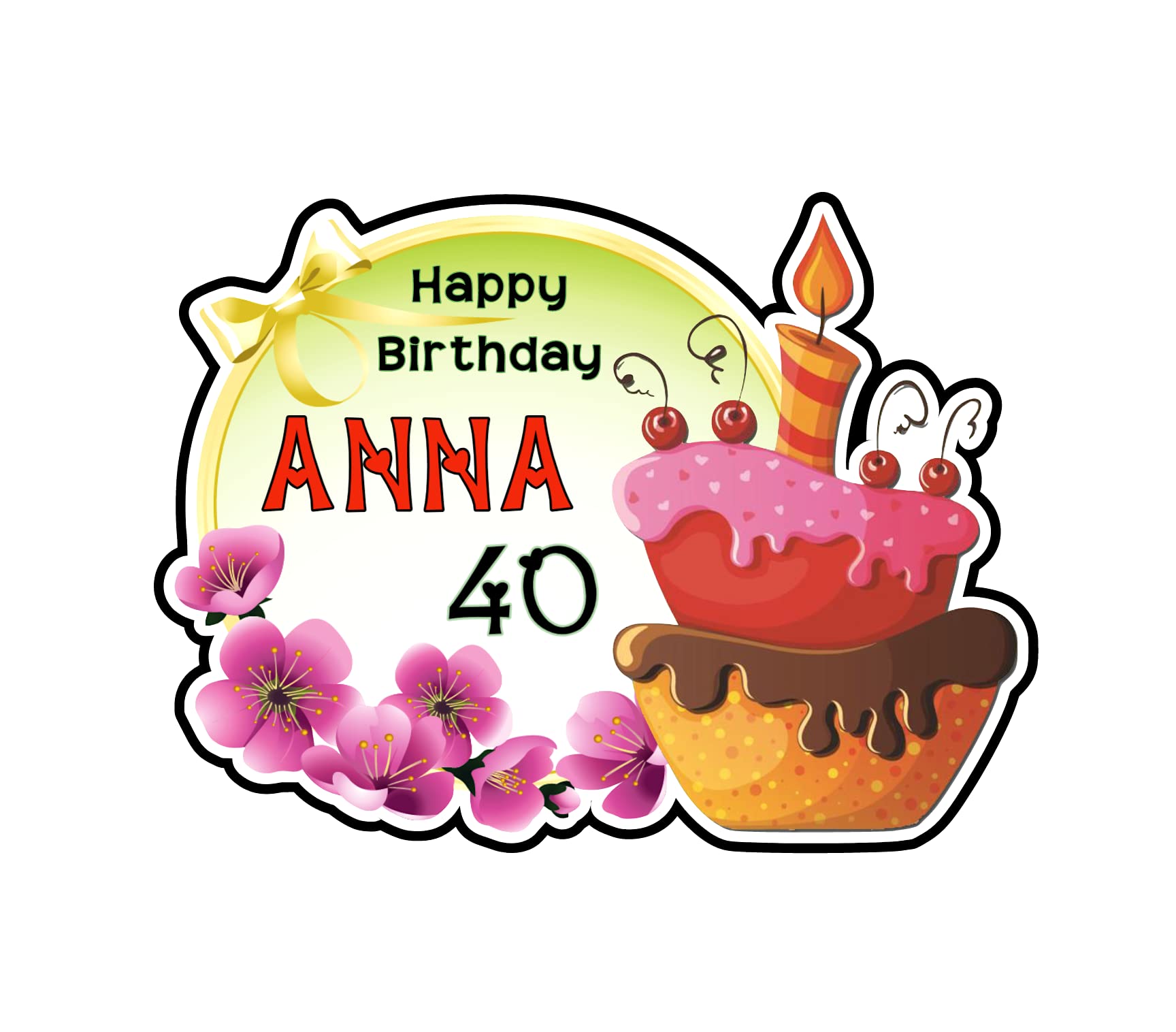 Happy Birthday Cruise Door Magnet - Decorative Cake Design for All Cruise Lines | Perfect for Celebrating Birthdays on Royal Caribbean, Carnival & More