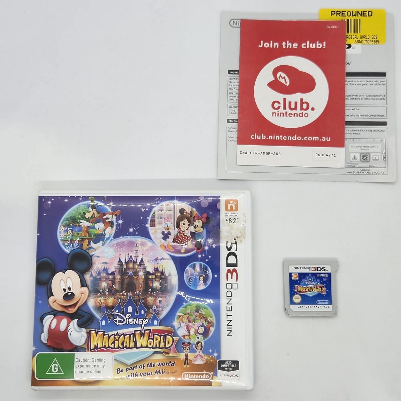 Disney Magical World - Nintendo 3DS Game with Manual (PAL Version) | Adventure Game for Kids & Disney Fans | Perfect for Family Game Nights & Travel Entertainment