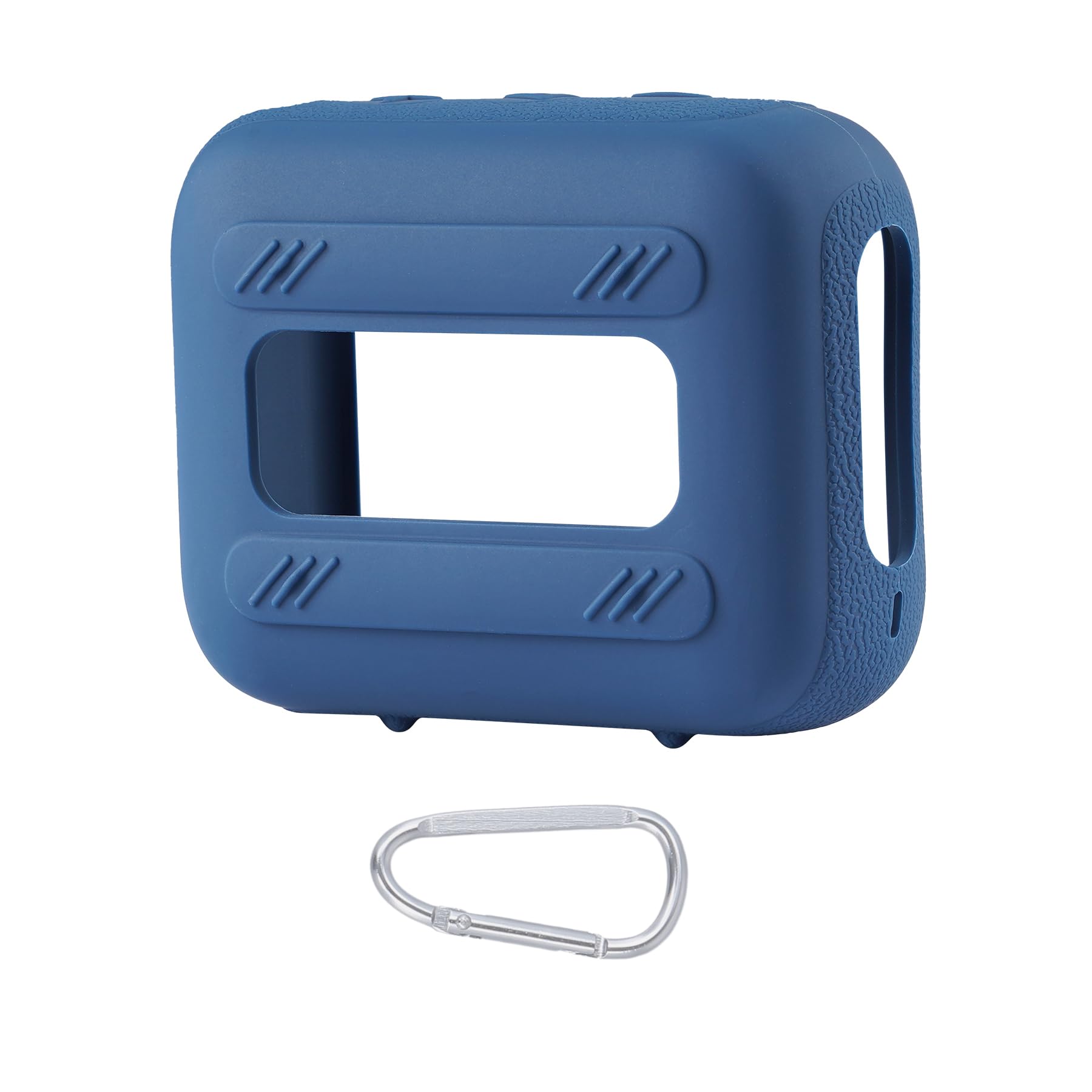 JBL Go 4 Waterproof Bluetooth Speaker Silicone Protective Cover Case with Carabiner - Shockproof Travel Skin for Outdoor, Beach, Pool & Camping (Blue) - co2CREA