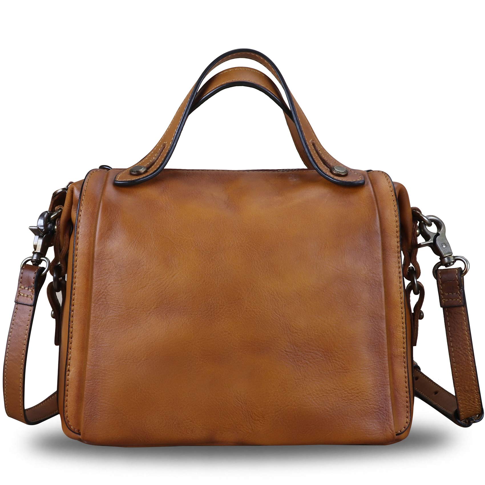 Genuine Leather Satchel Purse for Women - Retro Handmade Top Handle Handbag, Designer Crossbody Bag | Perfect for Work, Travel & Everyday Use