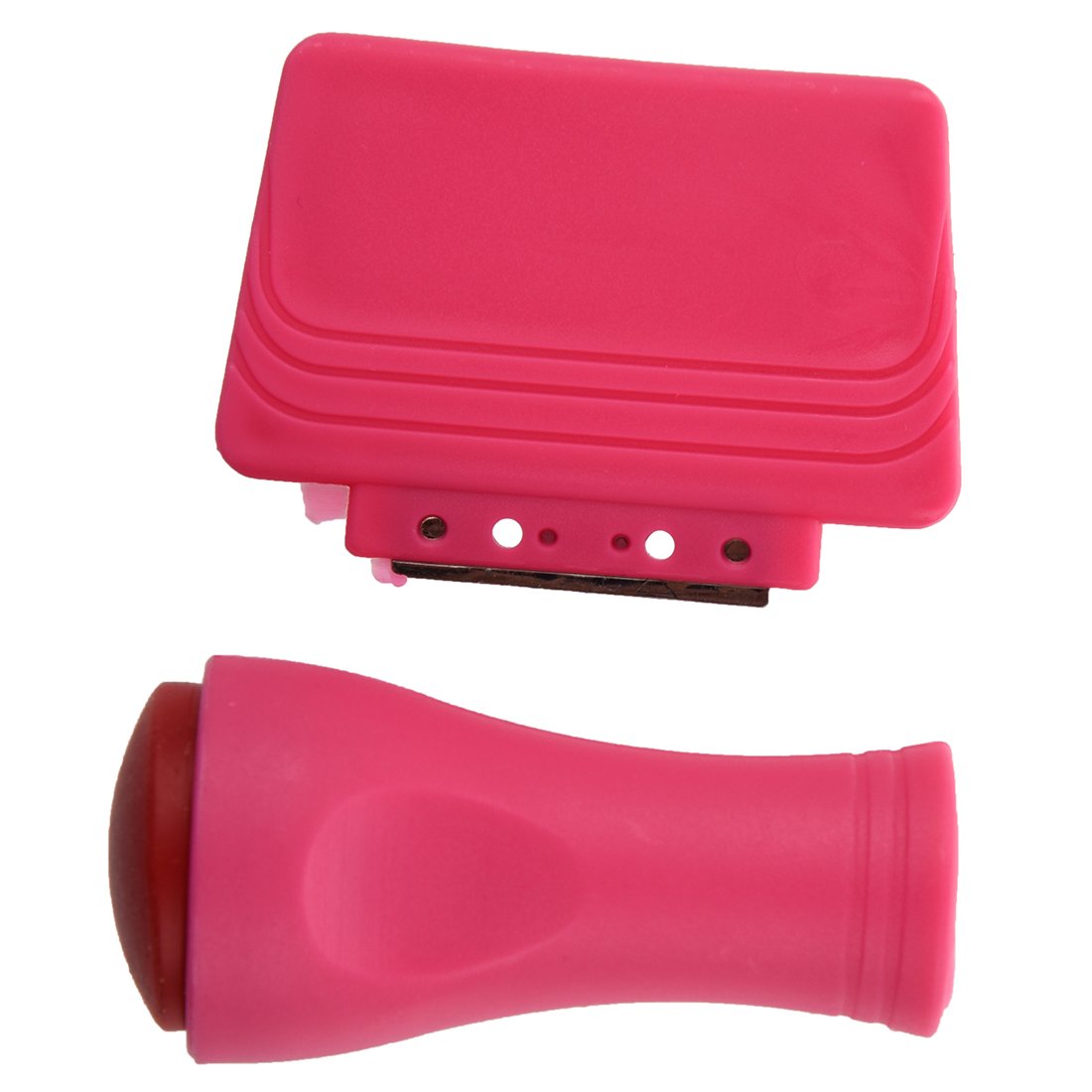 Premium Nail Art Stamping Plate - DIY Nail Decoration Kit with Stamper & Squeegee Tool for Salon & Home Manicure - Perfect for Nail Enthusiasts & Professionals (Red)