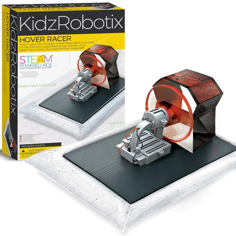 KidzRobotix Hover Racer - STEM Toy for Kids Ages 8-12, Remote Control Air Powered Car - Perfect for Indoor & Outdoor Play, Birthday Gifts & Science Learning Activities
