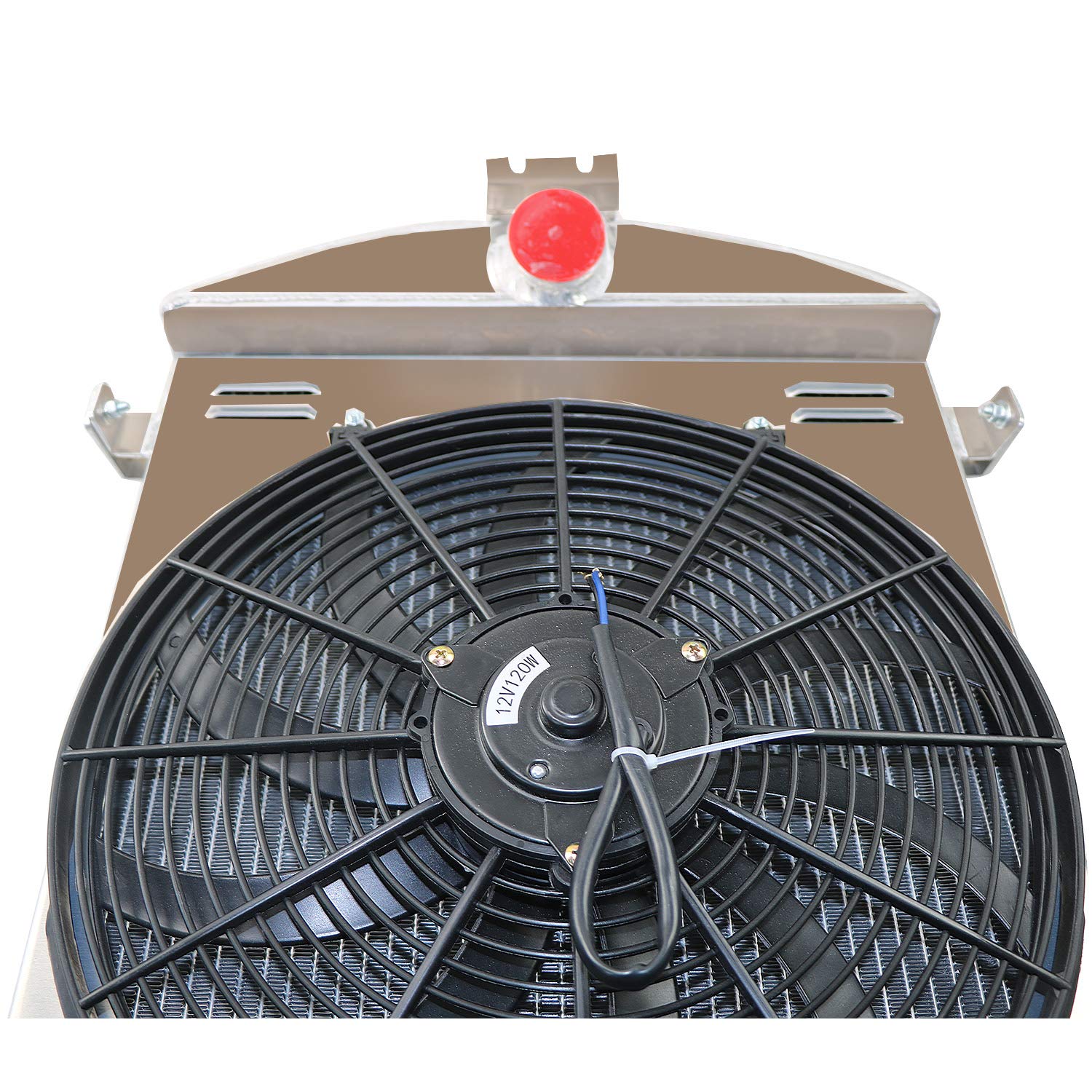 ALLOYWORKS Heavy Duty 3-Row Aluminum Radiator with Shroud Fan & Relay Kit - Compatible with 1930-1931 Ford Model A/AA 3.3L L4 V8 Engines - Perfect for Classic Car Restoration & Hot Rod Upgrades
