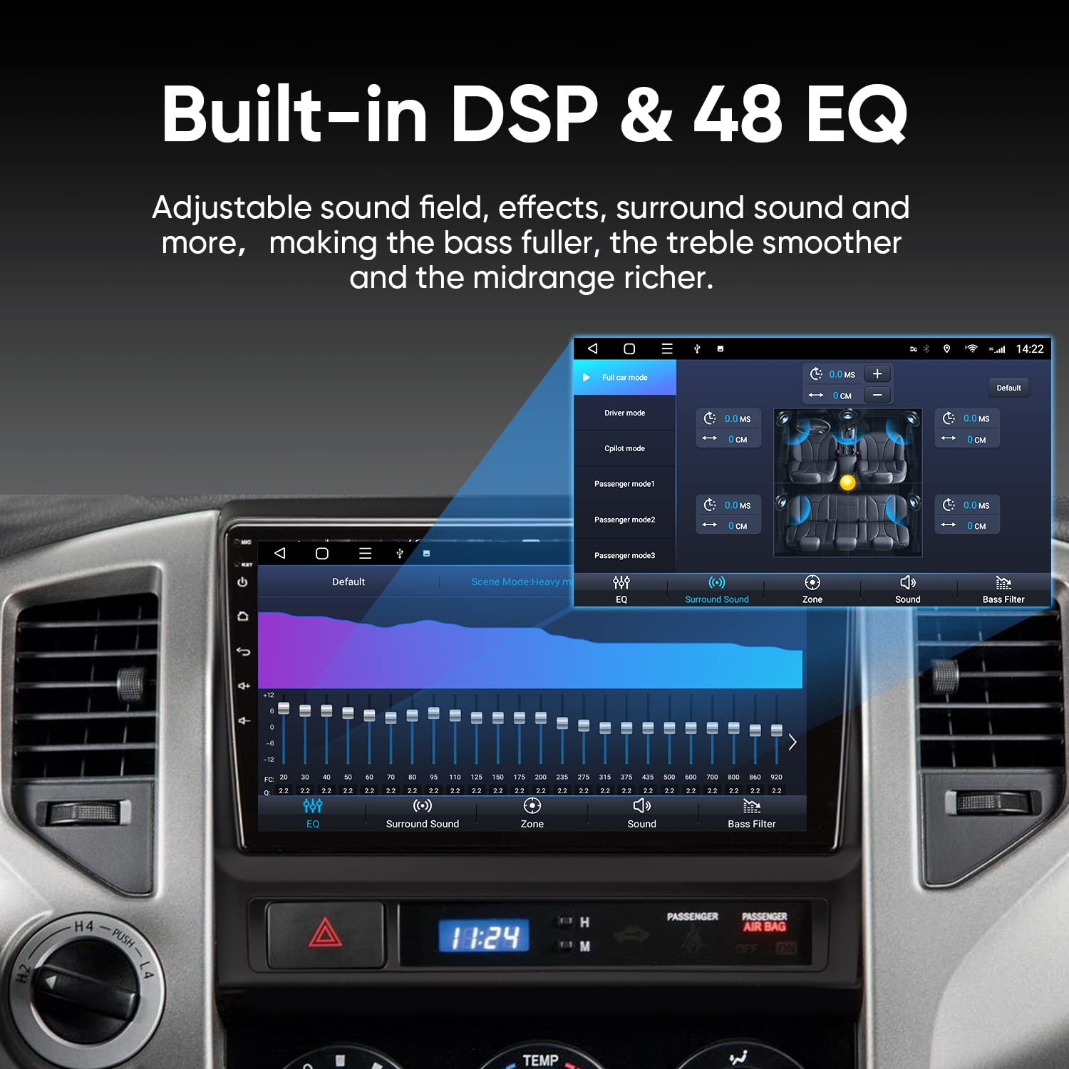 2005-2015 Toyota Tacoma Wireless CarPlay Android Auto Car Stereo - Plug & Play Head Unit with Steering Wheel Control, 5G WiFi, Bluetooth 5.0 & GPS Navigation - Perfect for Road Trips & Daily Commuting
