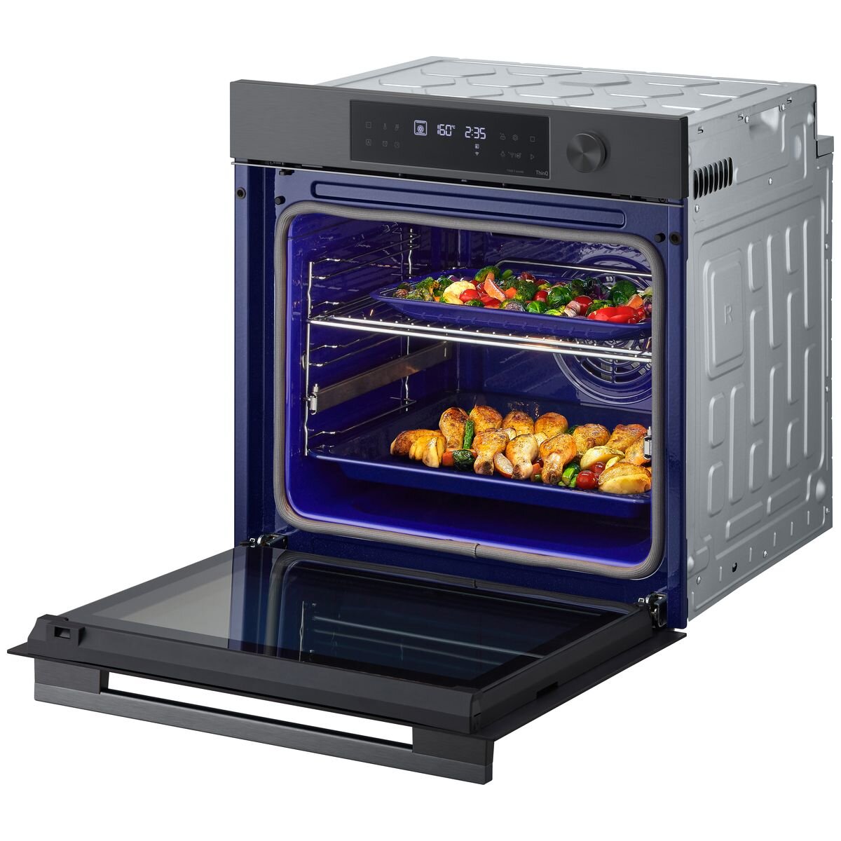 LG 60cm InstaView Series 7 Pyrolytic Self-Cleaning Oven - Black (BO607G1MB4) | Smart Built-In Electric Oven with Door-in-Door Design for Modern Kitchens & Home Baking