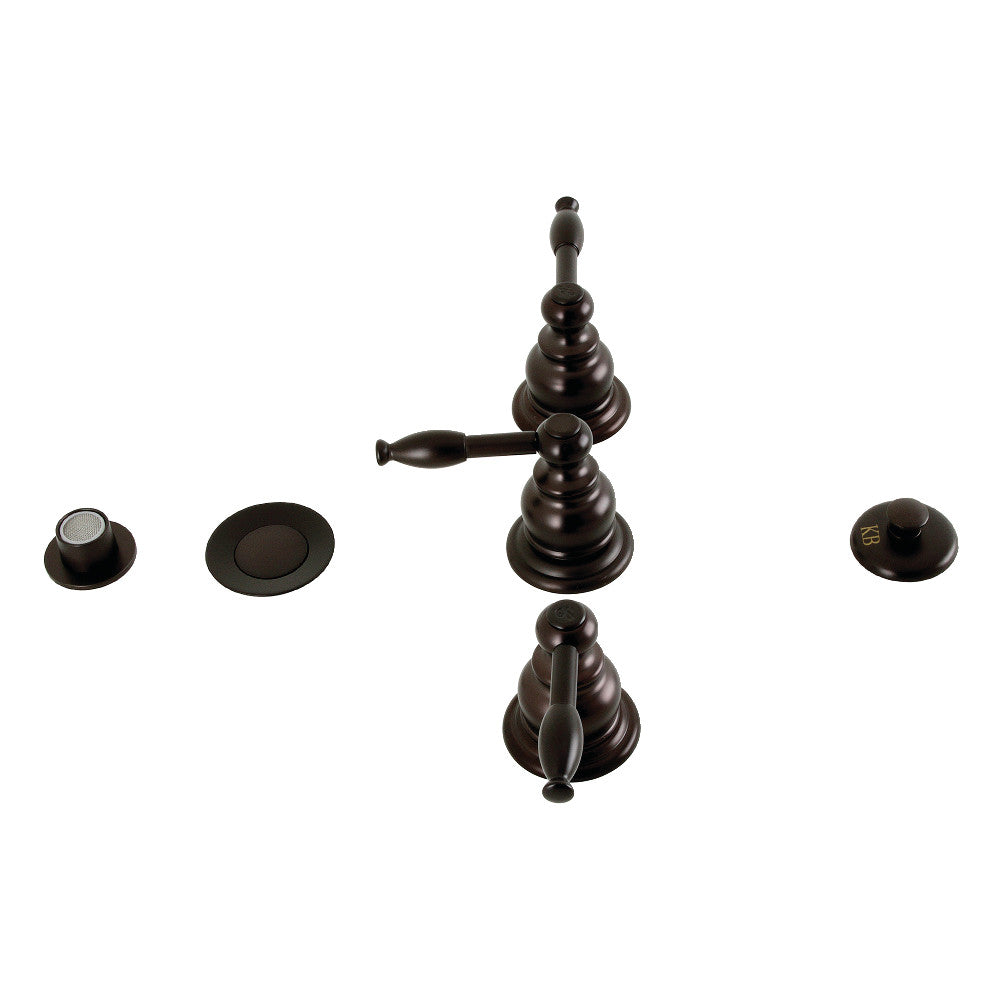 Kingston Brass KB327KL Knight Three Handle Bidet Faucet