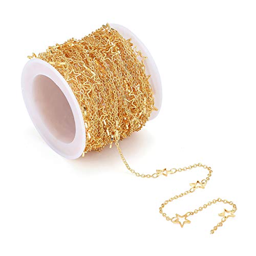 18K Gold with Hollow Star
