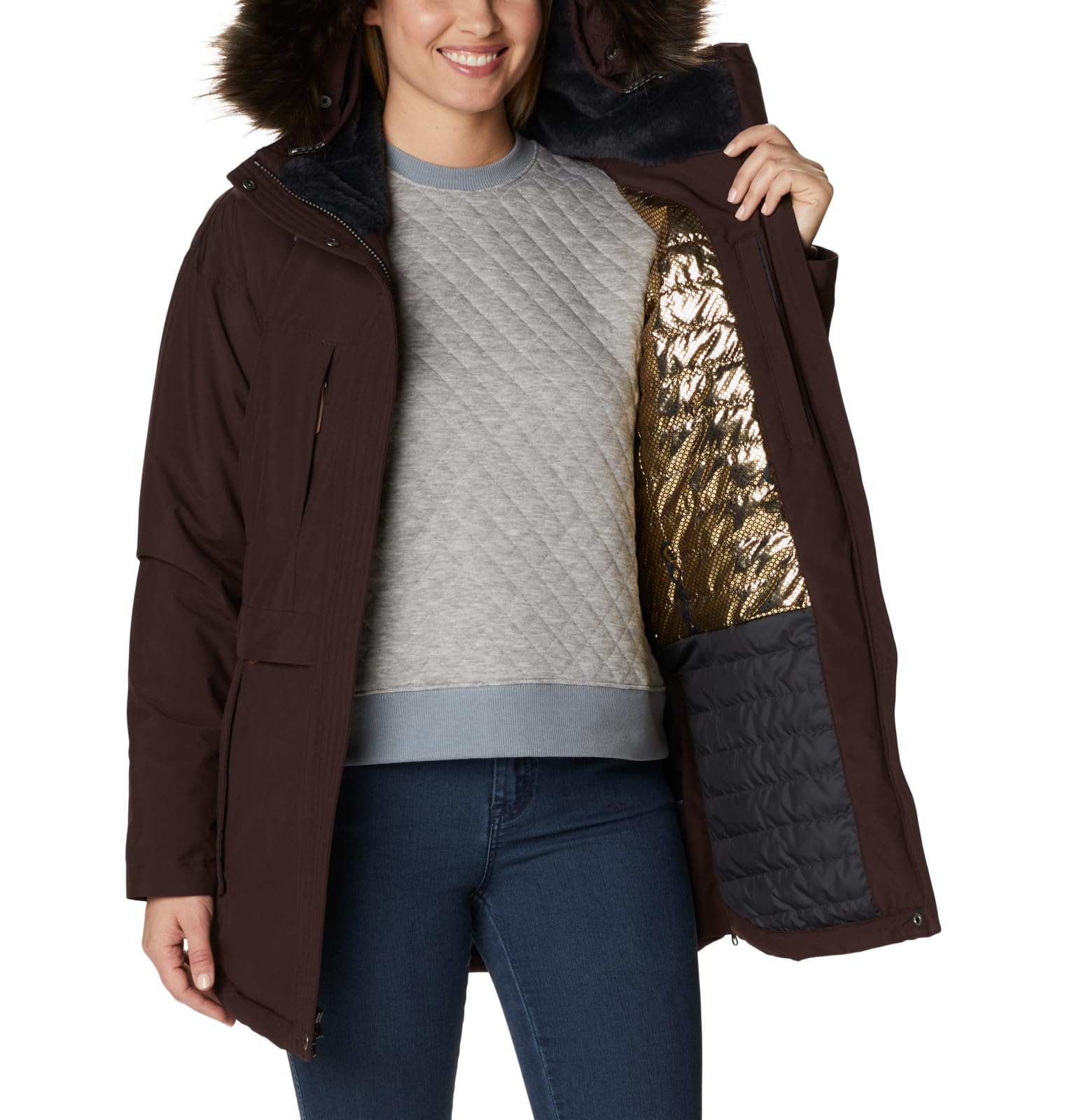 Columbia Women's Payton Pass Insulated Jacket - Waterproof Winter Coat with Omni-Heat Thermal Reflective, Lightweight & Warm for Skiing, Hiking & Outdoor Adventures