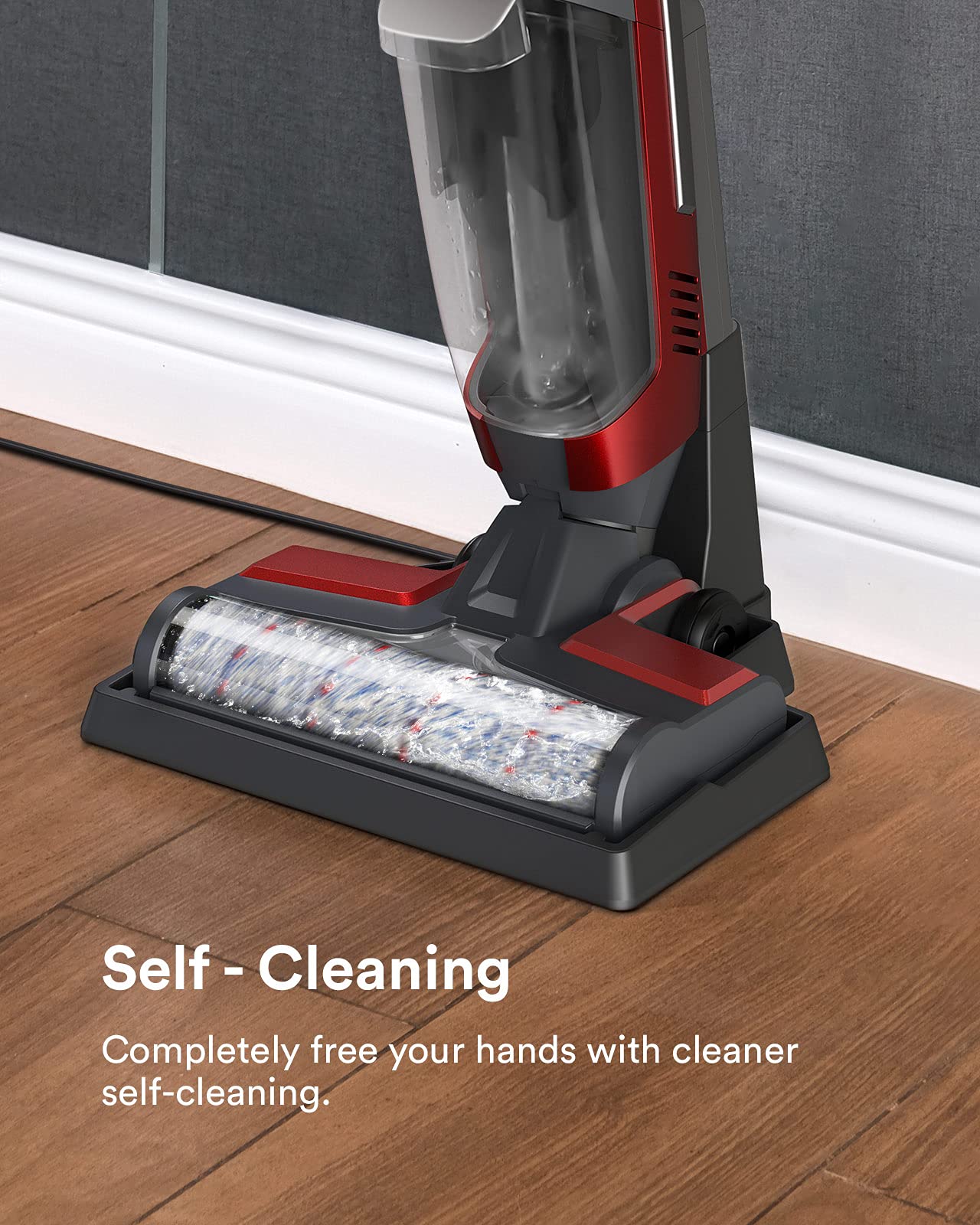 **Cordless Wet Dry Vacuum Cleaner and Mop - 4900mAh Battery for 60min, Self-Cleaning, Lightweight Multi-Surface Floor Cleaner for Hardwood, Tile & Carpet - Perfect for Home, Office & Pet Hair Cleaning**