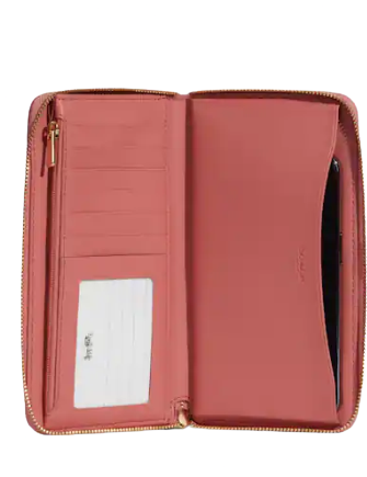 Coach Dempsey Large Phone Wallet - Signature Jacquard with Stripe & Patch - Crossbody Wallet for iPhone & Samsung - Perfect for Travel, Shopping & Daily Use