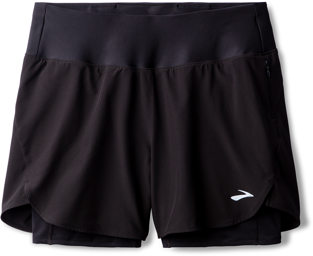 Women's Chaser 5 2-in-1 Running Shorts 2.0 - Black - Moisture Wicking Athletic Shorts for Women with Built-in Liner - Perfect for Running, Gym Workouts & Yoga