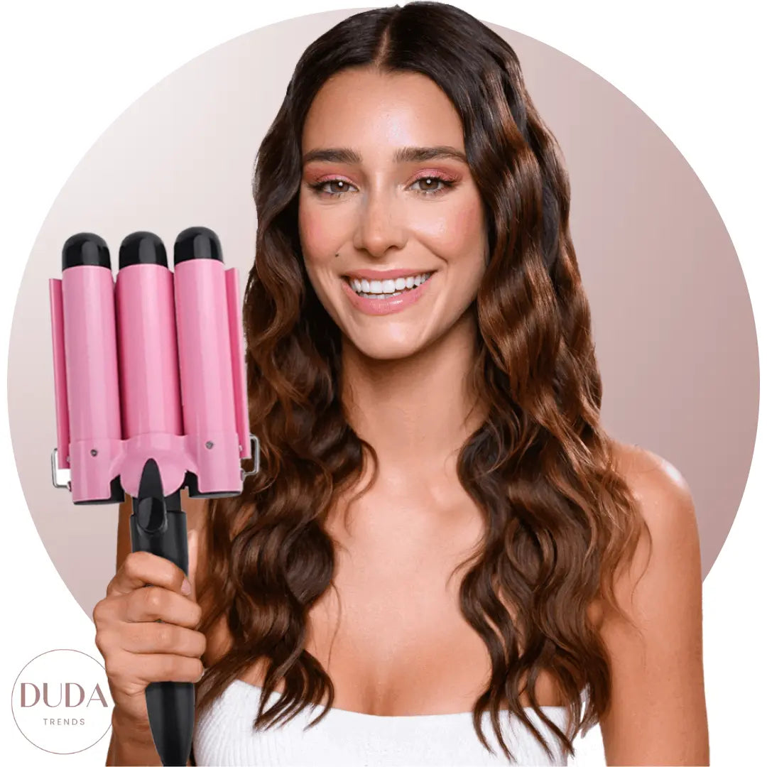 Triple Waves Hair Curling Iron - Professional 3 Barrel Waver for Beachy Curls & Voluminous Waves | Perfect for Home Styling, Salon Use & Special Occasions
