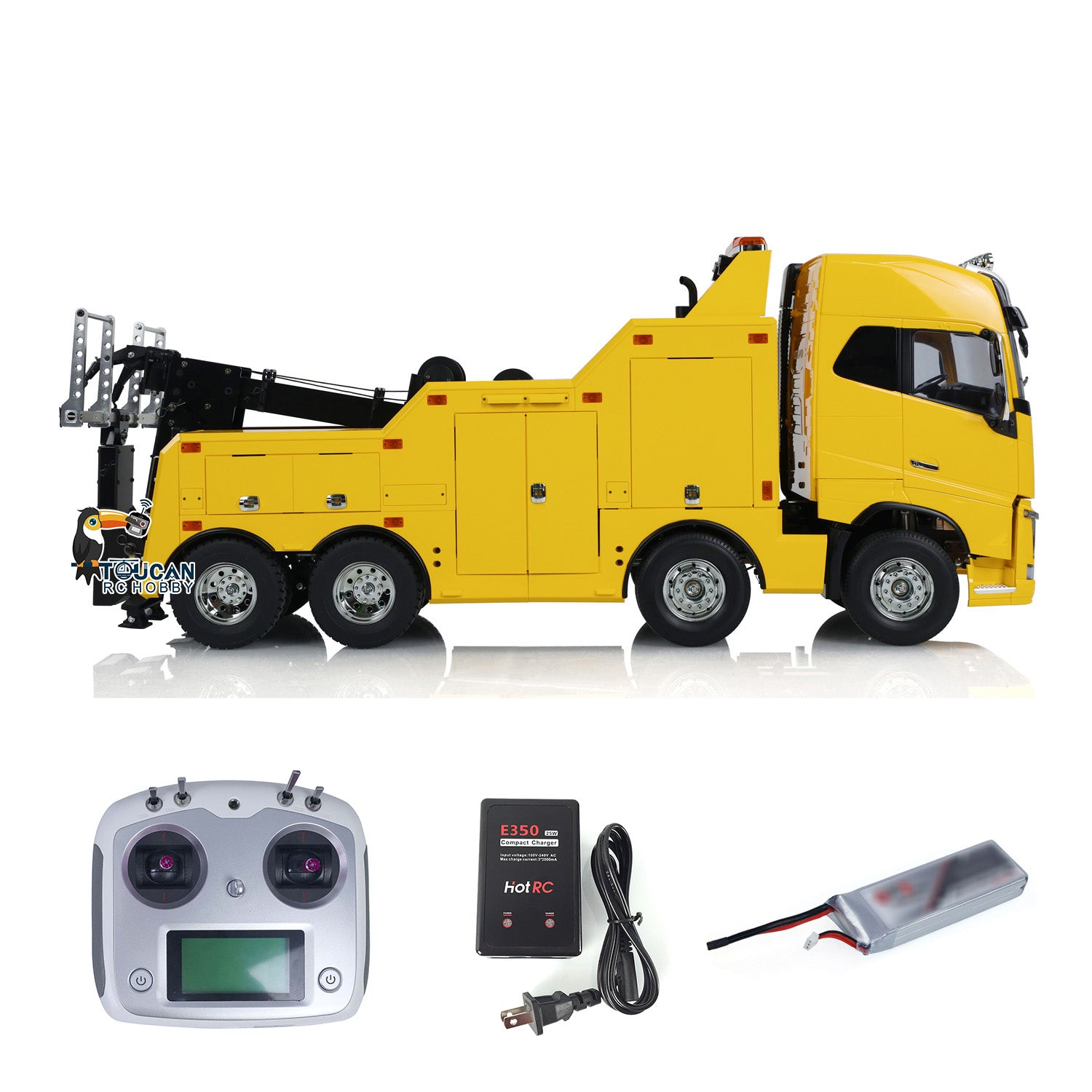 TAMIYA 1/14 Scale 8x4 RC Wrecker Tow Truck 56362 - Remote Controlled Rescue Car FH16 Electric Recovery Vehicle (732x199x309mm) - Perfect for RC Hobbyists, Collectors, and Rescue Simulation Enthusiasts