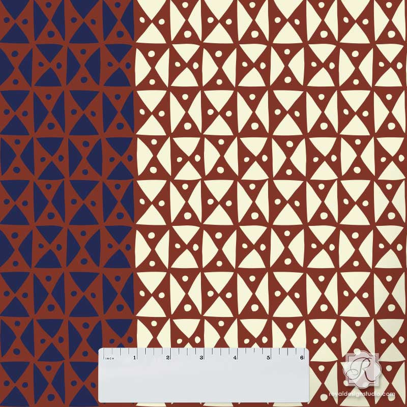 African Raphia Graphic Craft Stencil - Handmade Tribal Design Templates for DIY Art, Wall Decor & Fabric Painting | Perfect for Home Decor, Scrapbooking & Cultural Art Projects