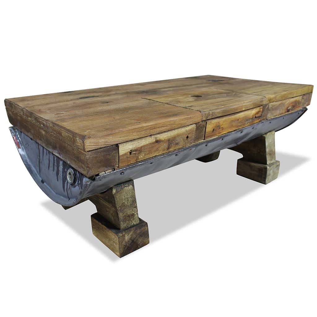 Solid Reclaimed Wood End Table - 35.4
