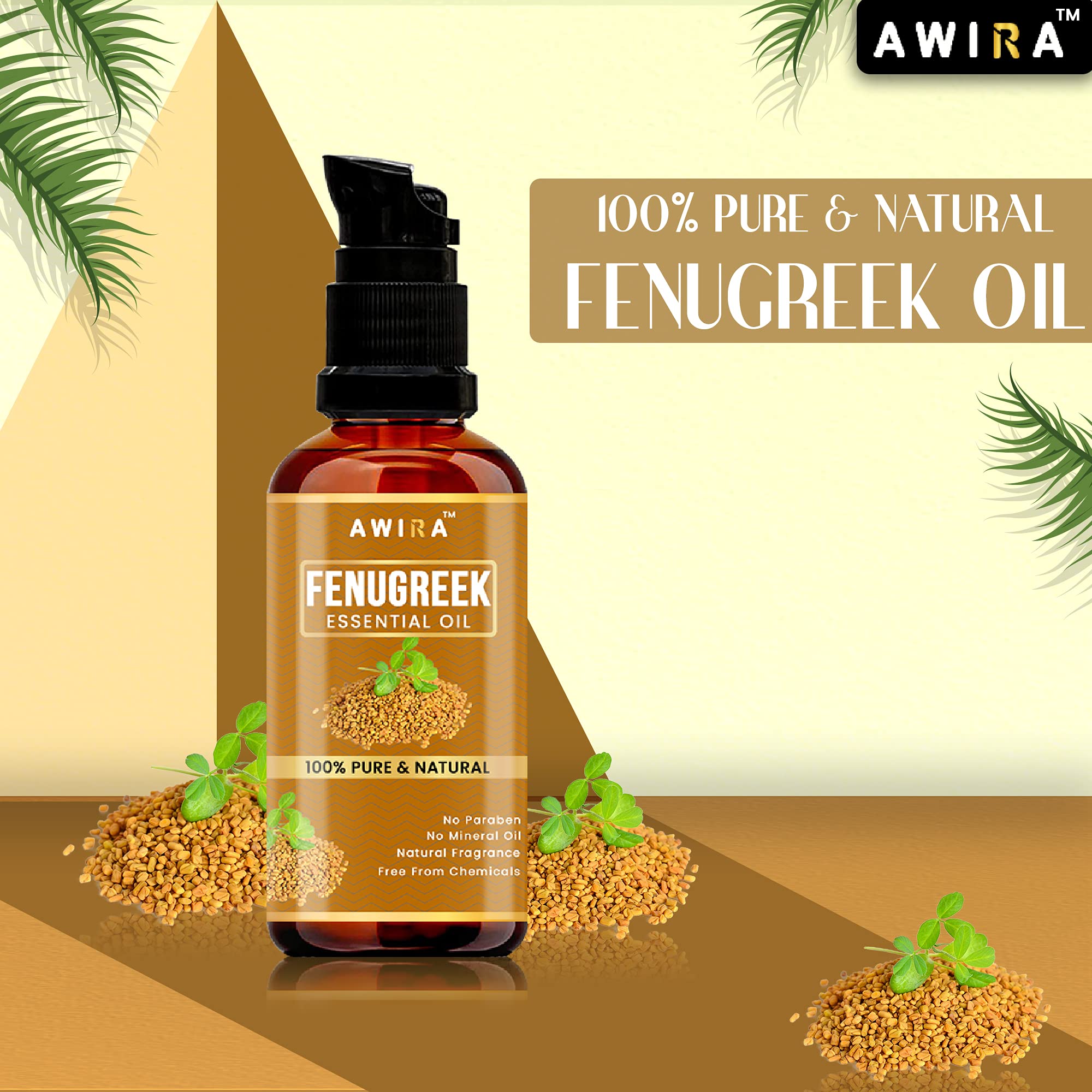 Pure Fenugreek Seed Essential Oil 30ml - 100% Natural & Undiluted for Skin & Hair Care | Promotes Healthy Scalp, Moisturizes Dry Skin | Perfect for Aromatherapy & DIY Beauty Recipes