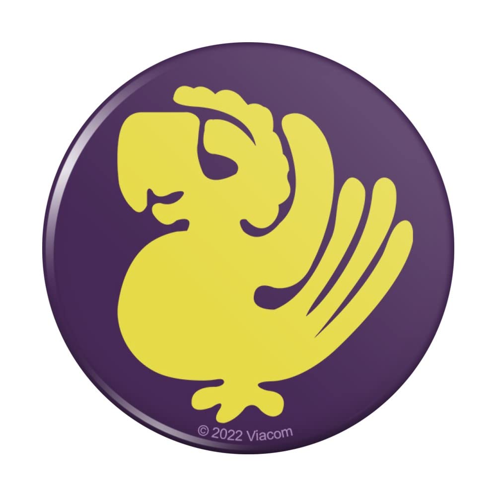 Hidden Temple Purple Parrots Kitchen Refrigerator Locker Button Magnet - Fun Retro Fridge Decor for 90s Nostalgia Fans & Game Show Enthusiasts - Perfect for Kitchens, Offices, Dorm Rooms & Collectors