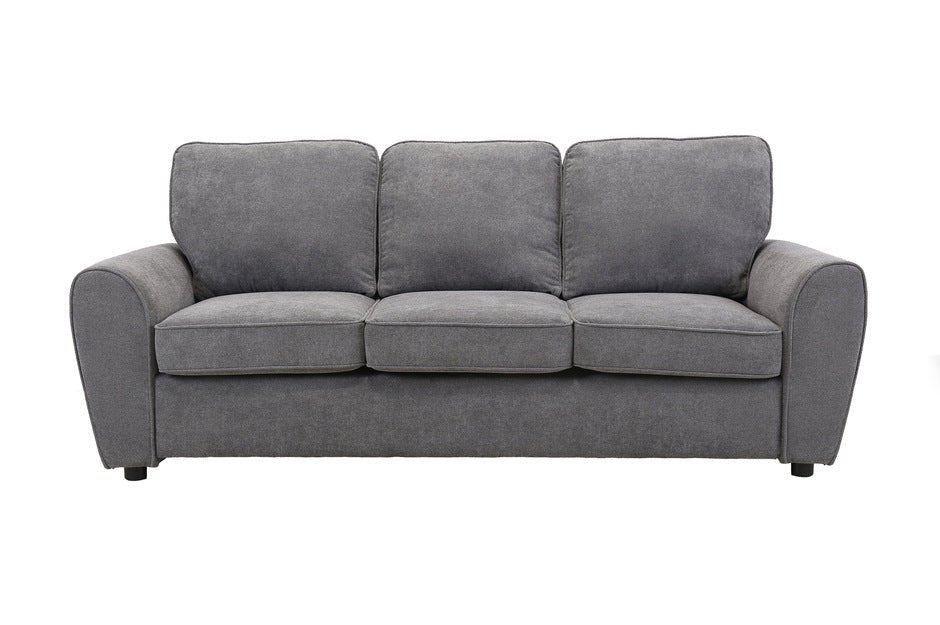 Bethany Collection Grey Sofa Set - Modern 3-Piece Living Room Furniture for Small Spaces - Perfect for Apartments, Condos, and Cozy Homes
