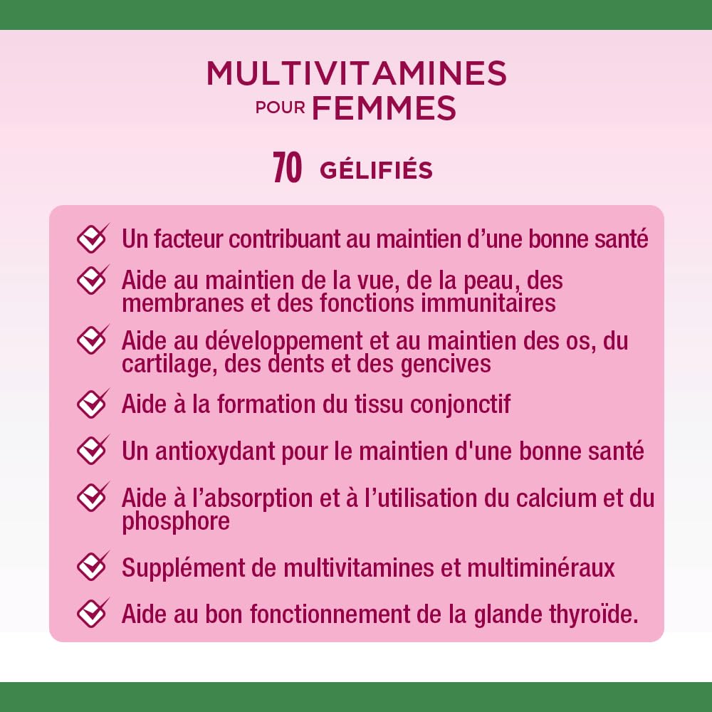 Nature's Bounty Women's Multivitamin Gummies - 70 Count | Essential Vitamins & Minerals for Women's Health | Daily Supplement for Energy, Immunity & Hair Growth | Perfect for Busy Lifestyles & On-the-Go Nutrition