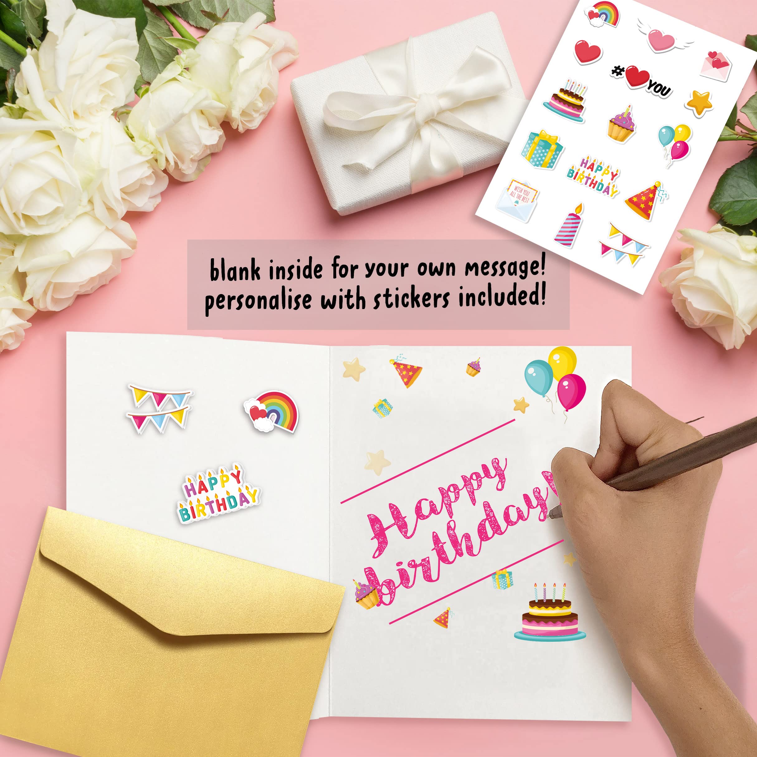 Funny Wine Birthday Cards for Men & Women - 30th 40th 50th 60th 70th Birthday Gifts for Husband Wife Boyfriend - Humorous Greeting Cards for Brother Sister Grandma Grandpa with Stickers & Envelopes - Perfect for Wine Lovers' Celebrations & Party Favors
