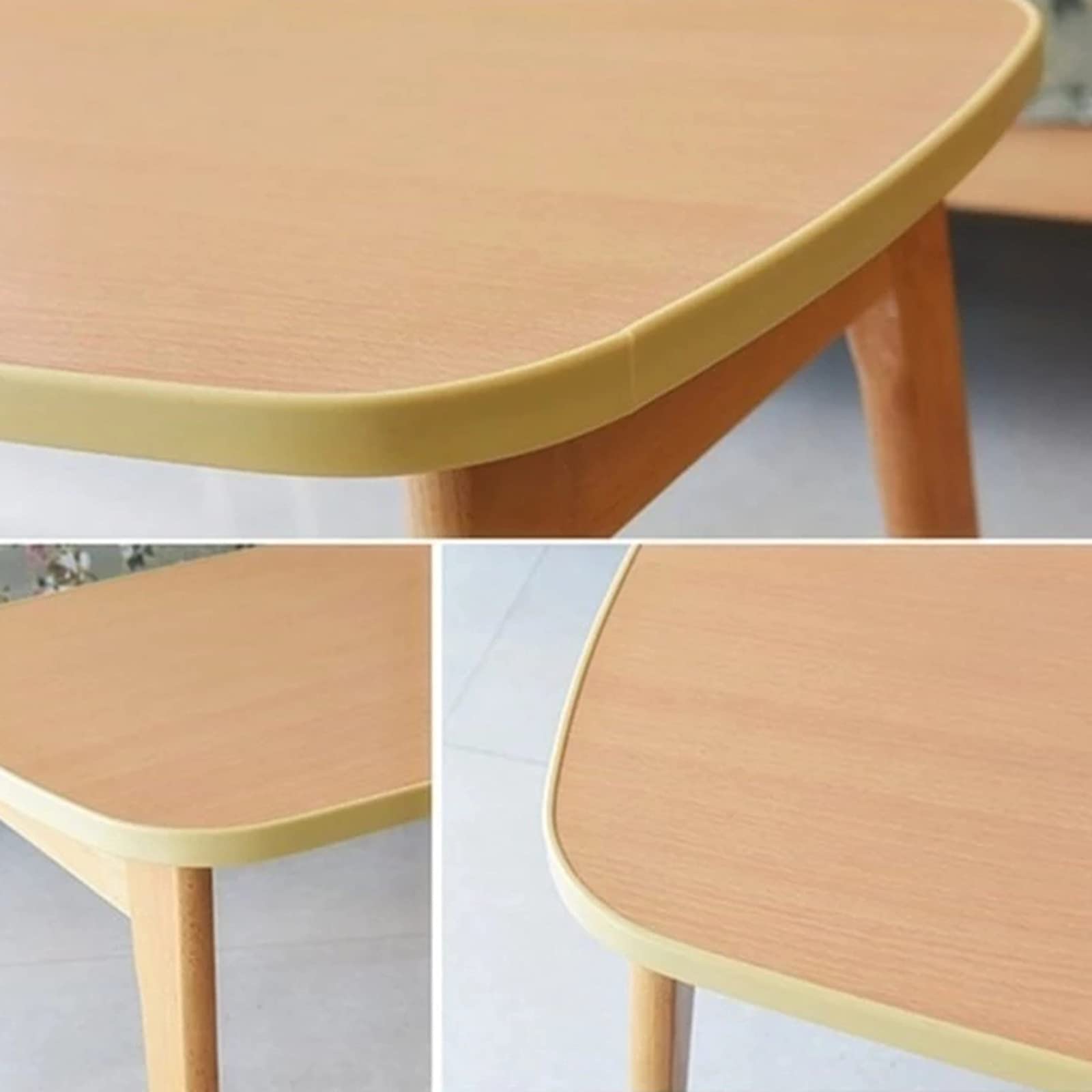 5M Self-Adhesive TPE Furniture Edge Trim - U-Shaped Edge Protector for Cabinets, Wardrobes, Tables & Wood Boards (16mm Width, Yellow) - DIY Home Improvement & Child Safety Corner Guard