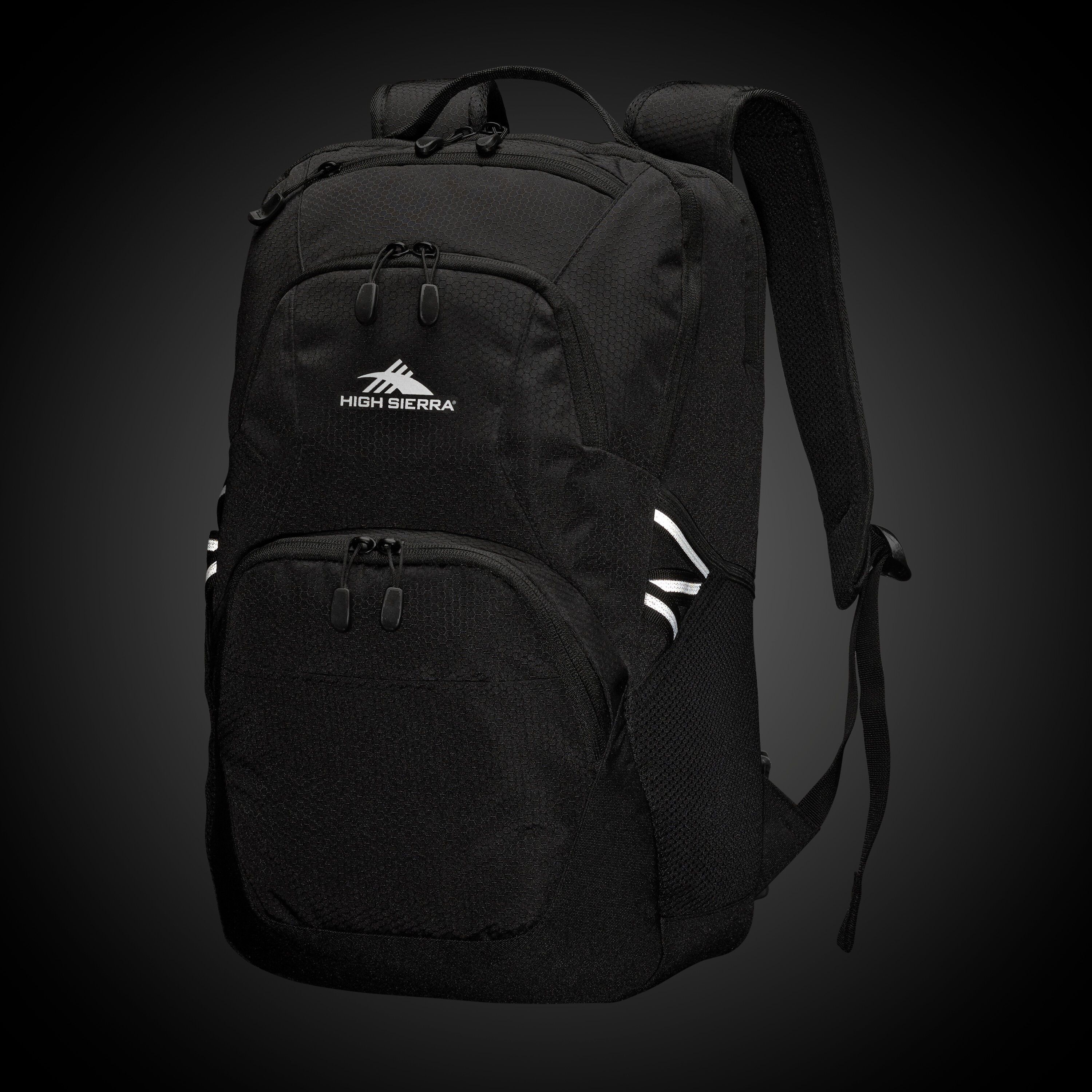 High Sierra Swoop SG Backpack - Durable Water-Resistant Hiking & Travel Backpack for Men & Women - Perfect for School, Camping & Outdoor Adventures (Black)