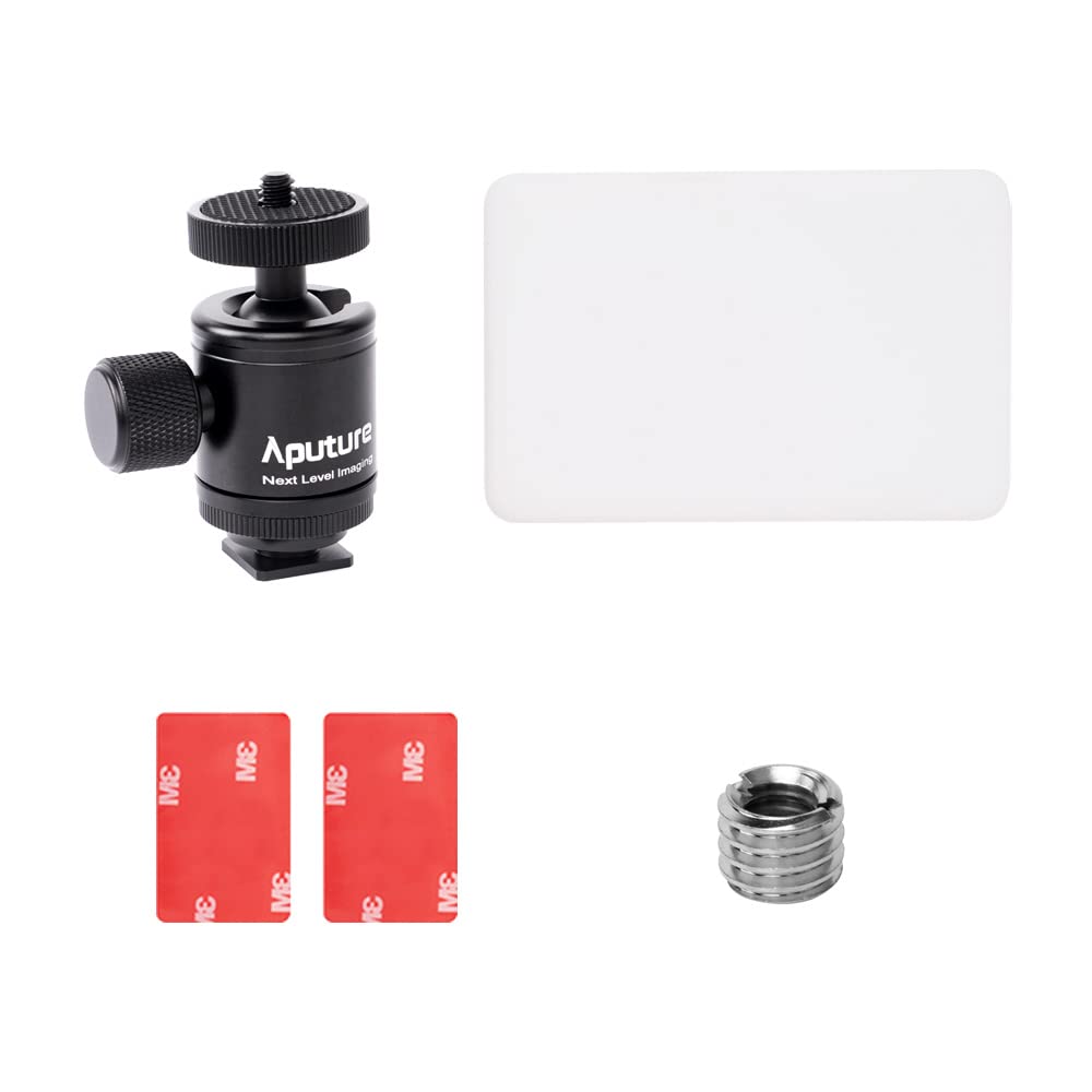 Aputure MC Single Accessory Pack - Includes 1 MC Silicone Rubber Diffuser, 2 Magic Tapes, and 1 Cold Shoe Mount Adapter (1/4
