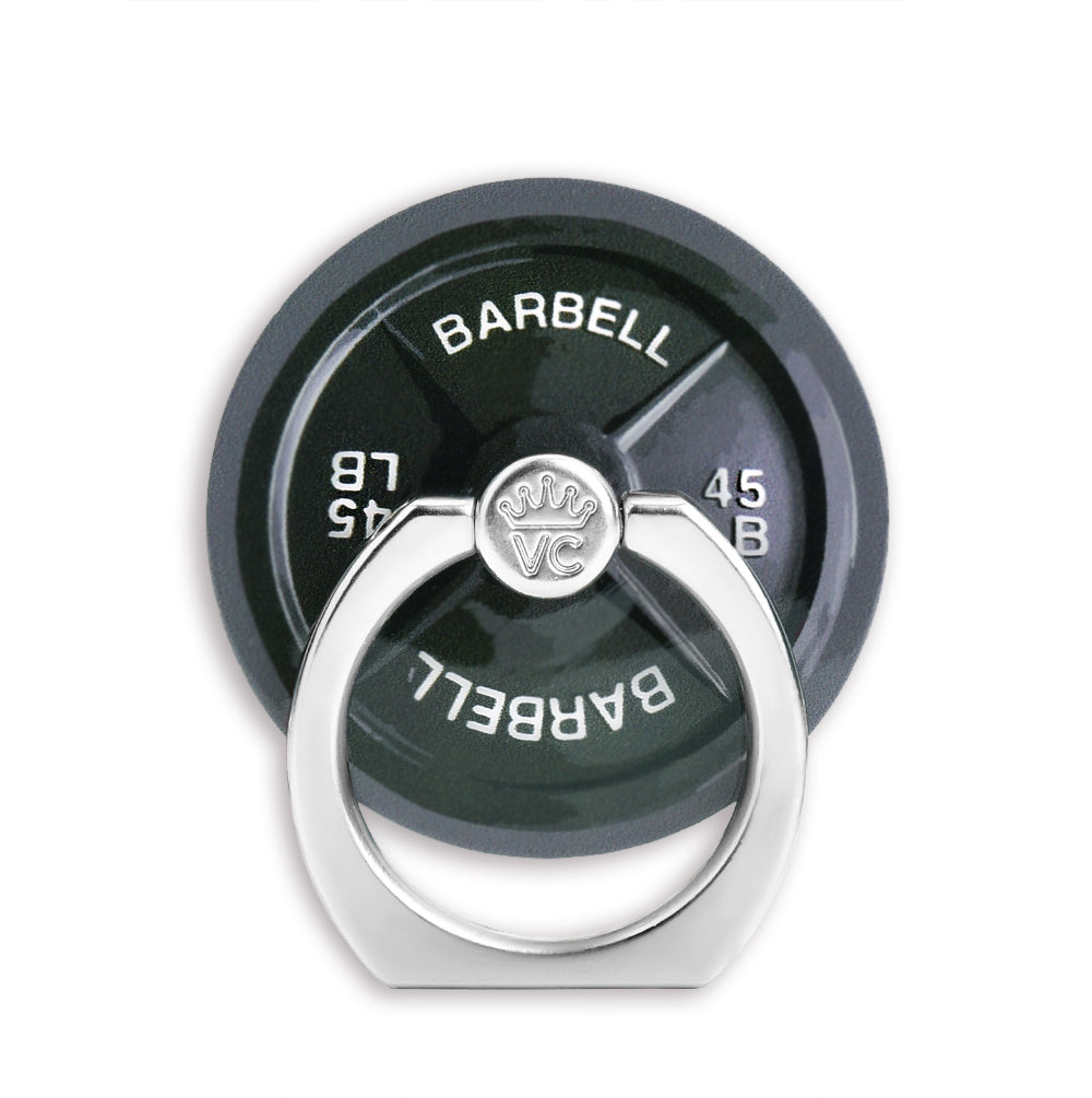 Barbell Phone Ring Holder - 360° Rotating Grip Stand for Smartphones - Perfect for Gym, Workouts, and Hands-Free Use