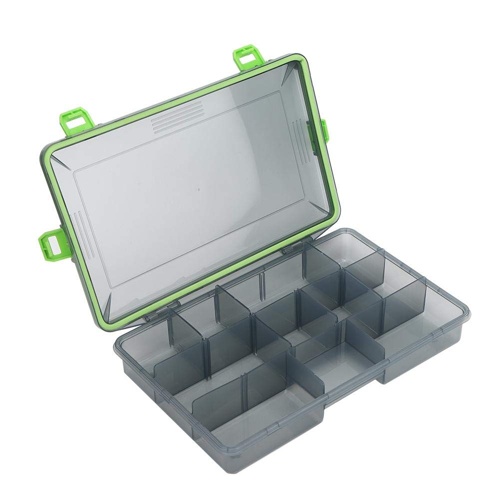 Keenso Waterproof Multifunction Fishing Lure Storage Box - Plastic Bait Organizer with Multi-Grid Compartments for Tackle Storage - Perfect for Freshwater & Saltwater Fishing, Boat Trips, and Outdoor Adventures