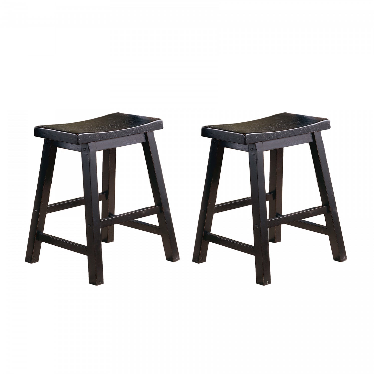 Colt Modern Dining Stool Set of 2 - Black Kitchen Bar Stools for Counter Height Tables - Perfect for Breakfast Nook, Kitchen Island & Small Space Dining