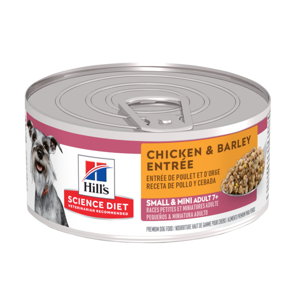 Hill's Science Diet Adult 7+ Small Paws Chicken & Barley Entree Canned Dog Food - Premium Senior Dog Food for Small Breeds - Perfect for Mealtime & Digestive Health Support