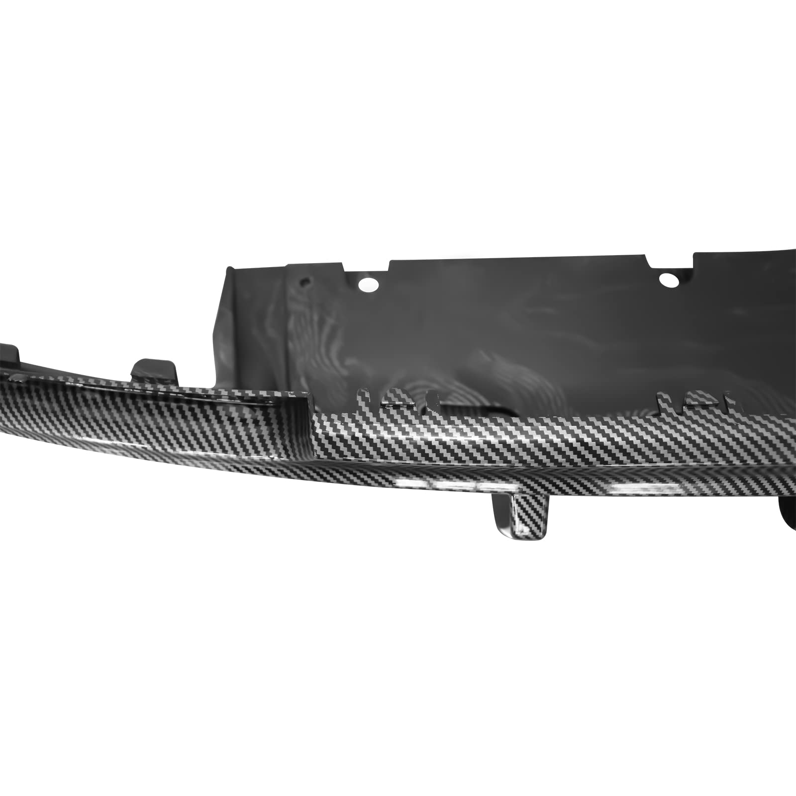 FREEMOTOR802 Rear Diffuser for 2015-2023 Chrysler 300 | IKON V1 Style Carbon Fiber Print PP Bumper Lip | Lower Valance Diffuser & Shark Fin Splitter 2-Piece Set | Upgrade Your Car's Rear Styling & Aerodynamics