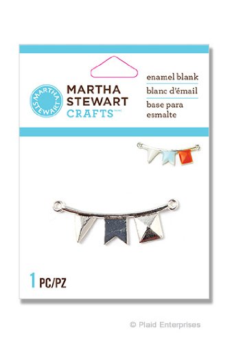 Martha Stewart Crafts Enamel Blank Flags - DIY Home Decor, Customizable Metal Signs for Garden, Wall Art & Patriotic Crafts (Set of 12) - Perfect for Holidays, Parties & Personalized Gifts