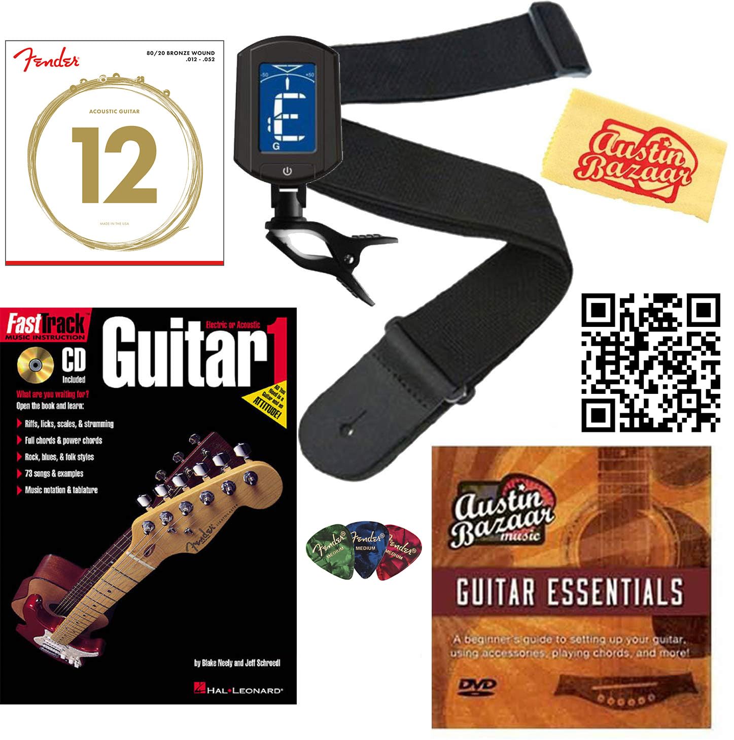 S35 Dreadnought Acoustic Guitar Bundle - Matte Sunburst Finish with Hard Case, Strings, Tuner, Strap, Picks, Instructional Book & DVD, Polishing Cloth | Perfect for Beginners, Campfires, Live Performances & Home Practice