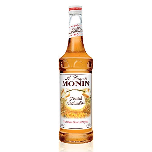 Monin Toasted Marshmallow Syrup - Natural Flavor for Coffee, Cocktails & Desserts | Non-GMO, Gluten-Free (750ml) | Perfect for Mochas, Hot Chocolate, Milkshakes & Campfire-Inspired Treats