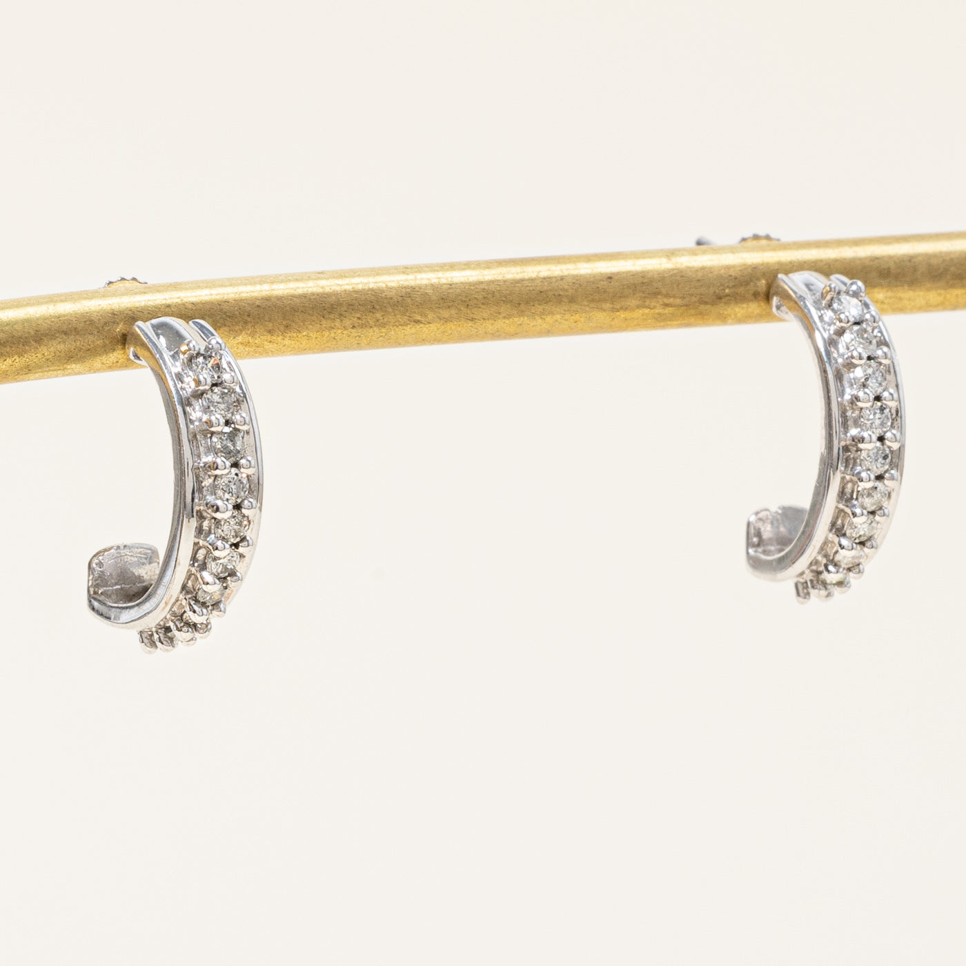 0.40ctw Diamond Half Huggie Earrings for Women - Elegant Gold Hoop Earrings for Everyday Wear & Special Occasions