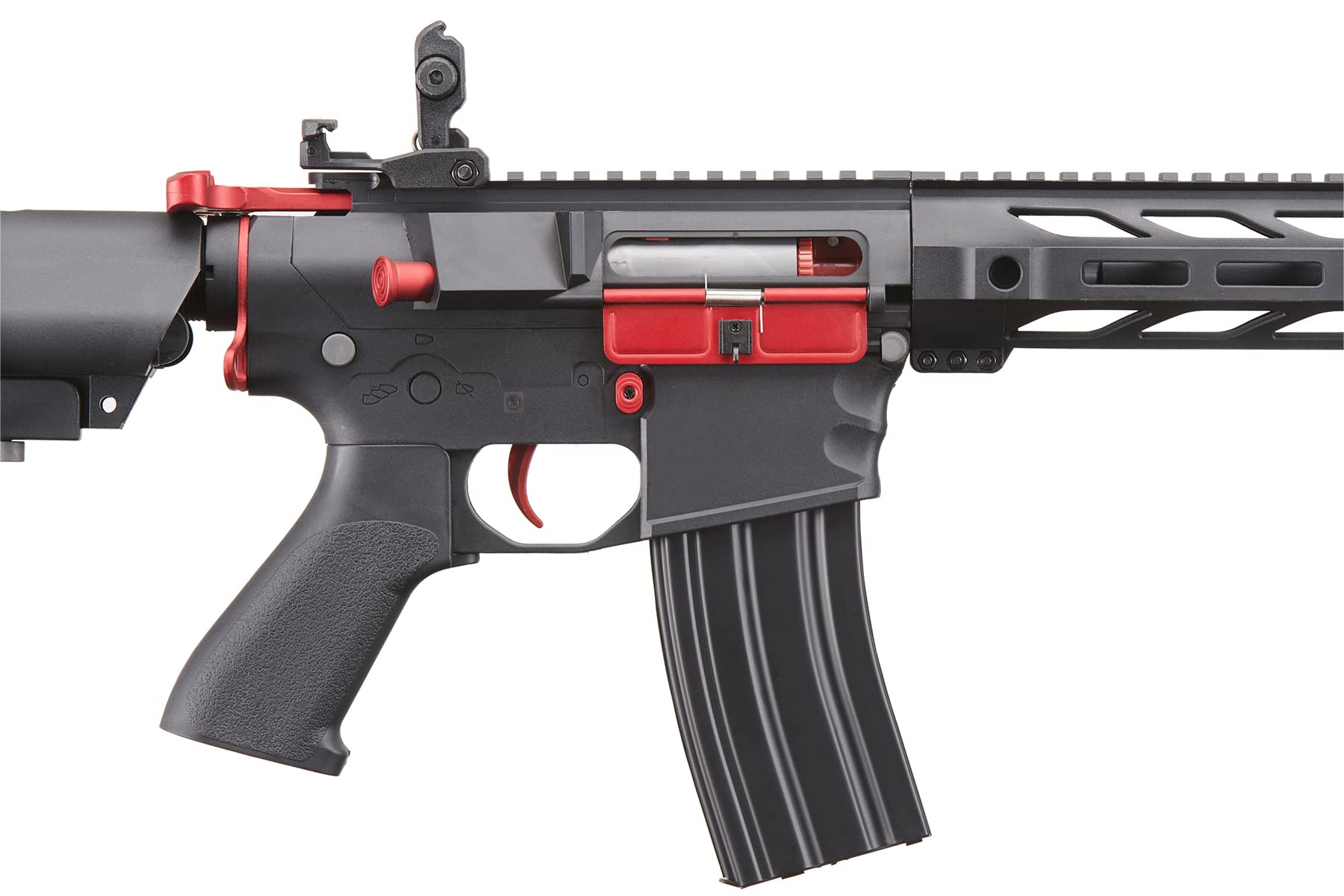 Lancer Tactical Gen II SPR Interceptor M4 Airsoft Rifle - Electric Full/Semi Auto AEG with 1000 Rounds 0.20g BBs, Battery & Charger Included - Perfect for Tactical Training, Airsoft Games & Outdoor Shooting Practice